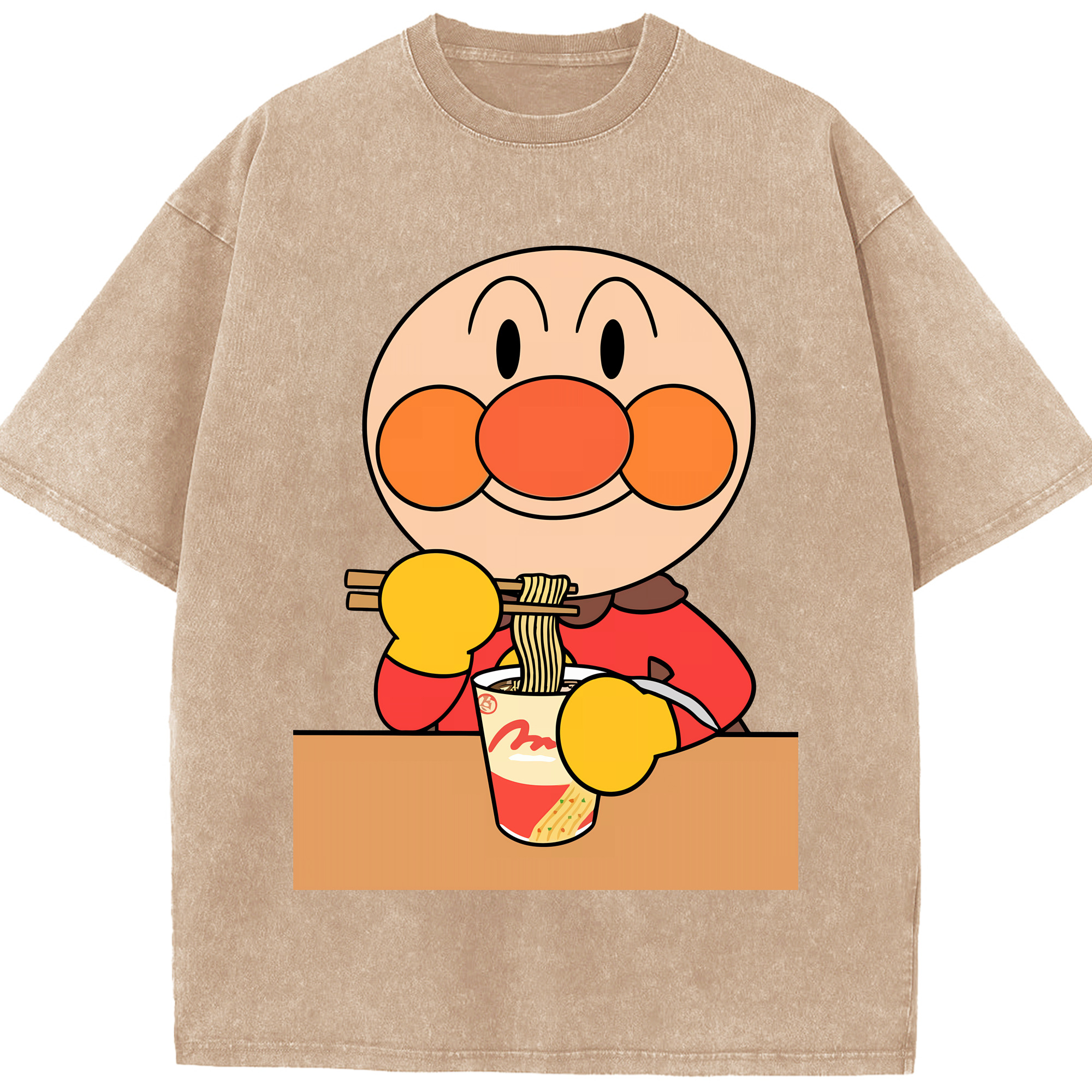 （画像用） アンパンマン Anpanman 綿100% ヴィンテージ風 半袖Tシャツ（フロントプリント）