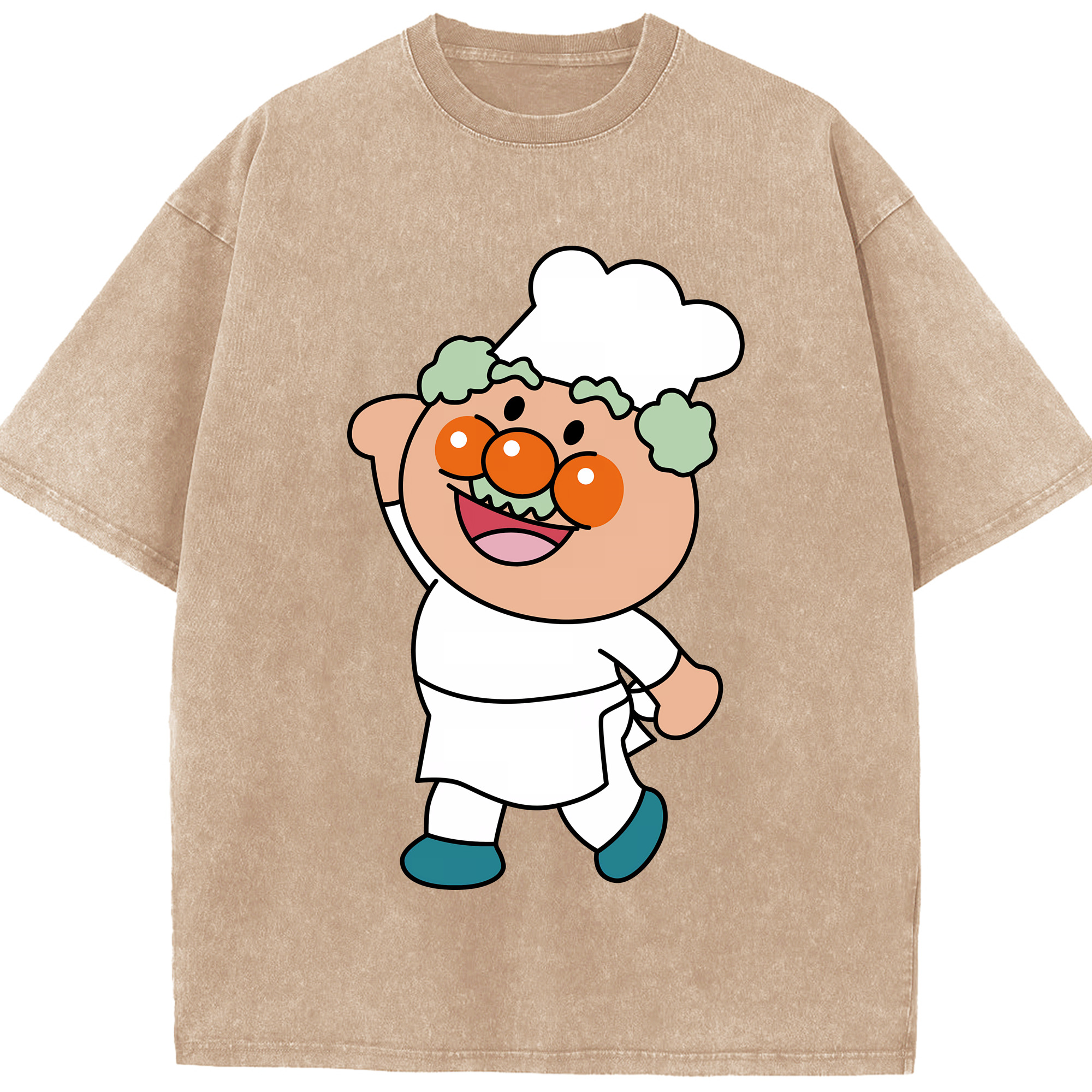 （画像用） アンパンマン Anpanman 綿100% ヴィンテージ風 半袖Tシャツ（フロントプリント）