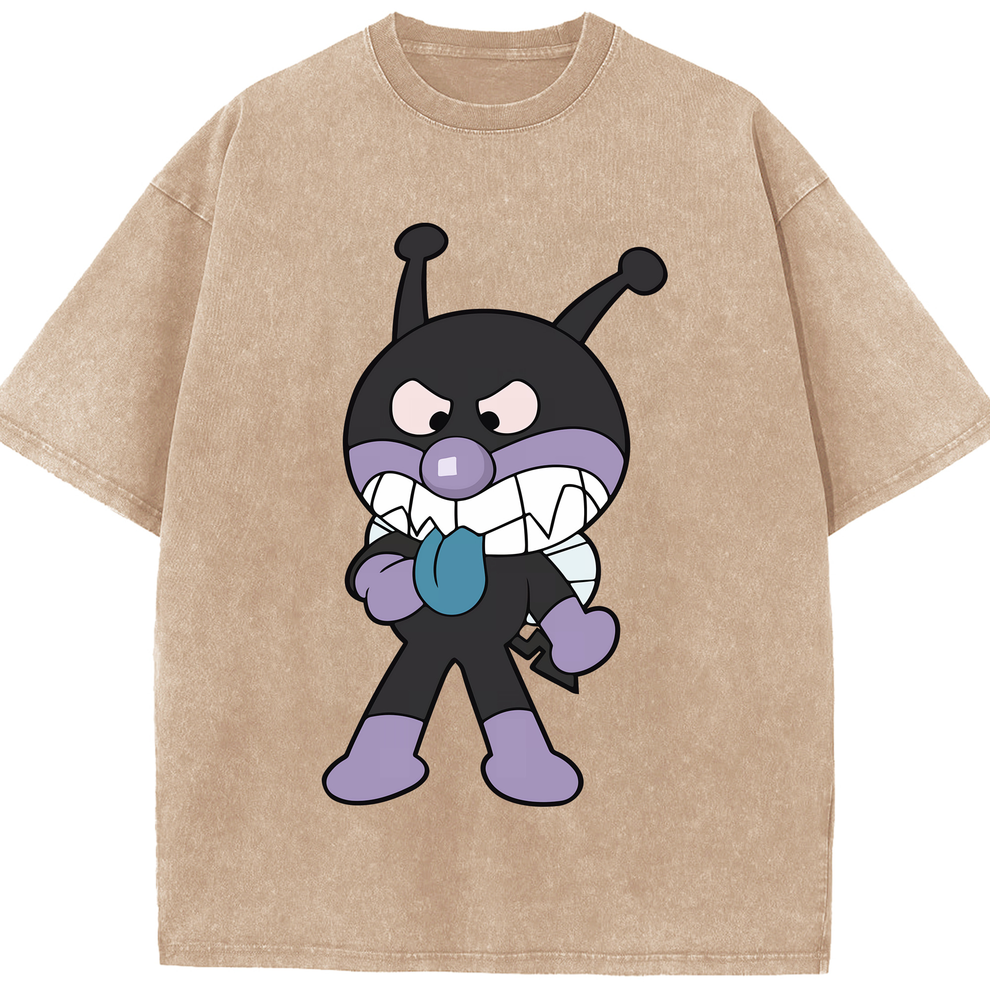 （画像用） アンパンマン Anpanman 綿100% ヴィンテージ風 半袖Tシャツ（フロントプリント）
