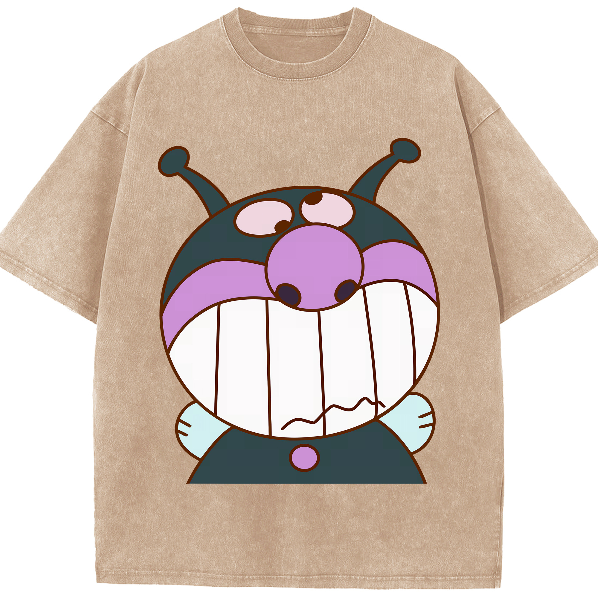 （画像用） アンパンマン Anpanman 綿100% ヴィンテージ風 半袖Tシャツ（フロントプリント）