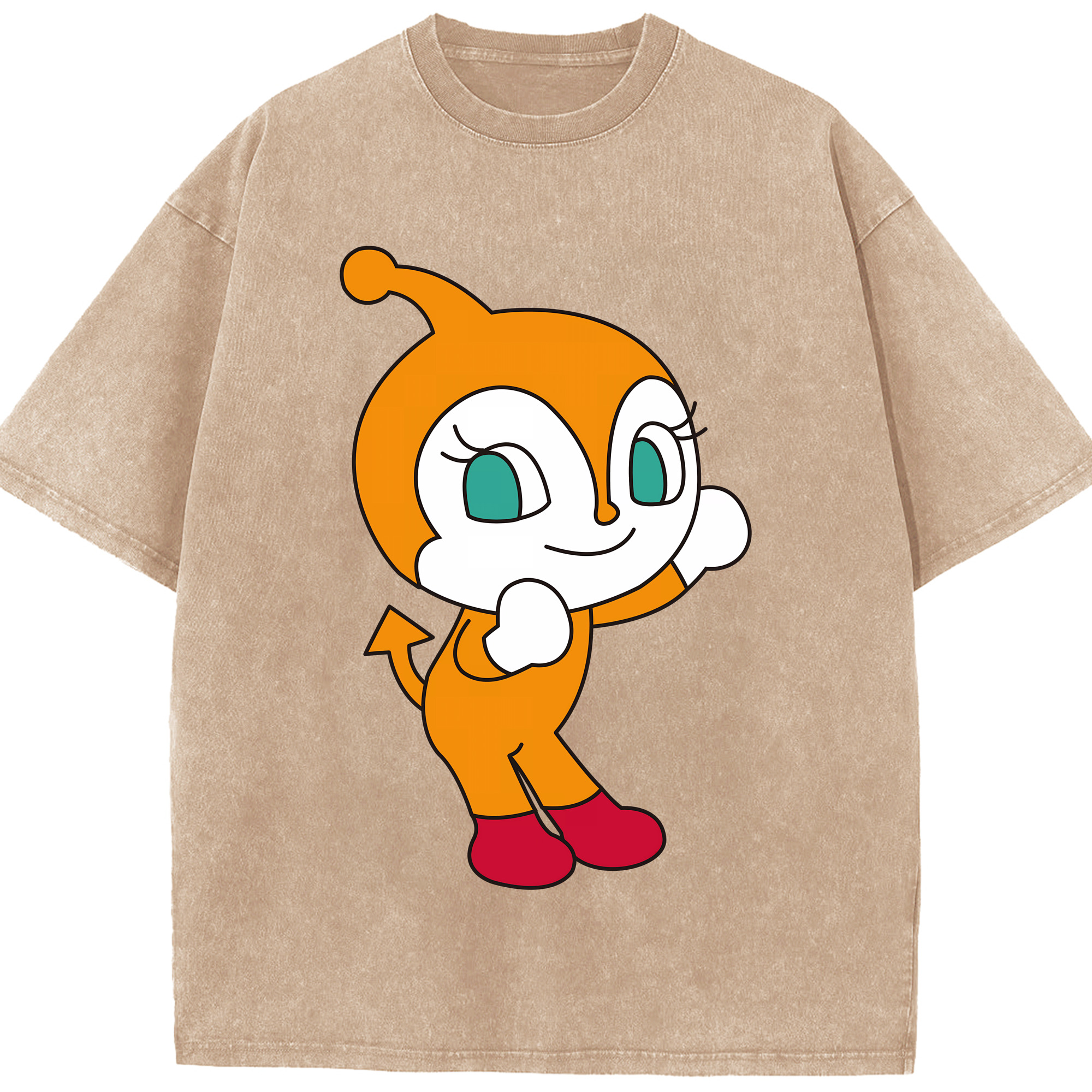 （画像用） アンパンマン Anpanman 綿100% ヴィンテージ風 半袖Tシャツ（フロントプリント）
