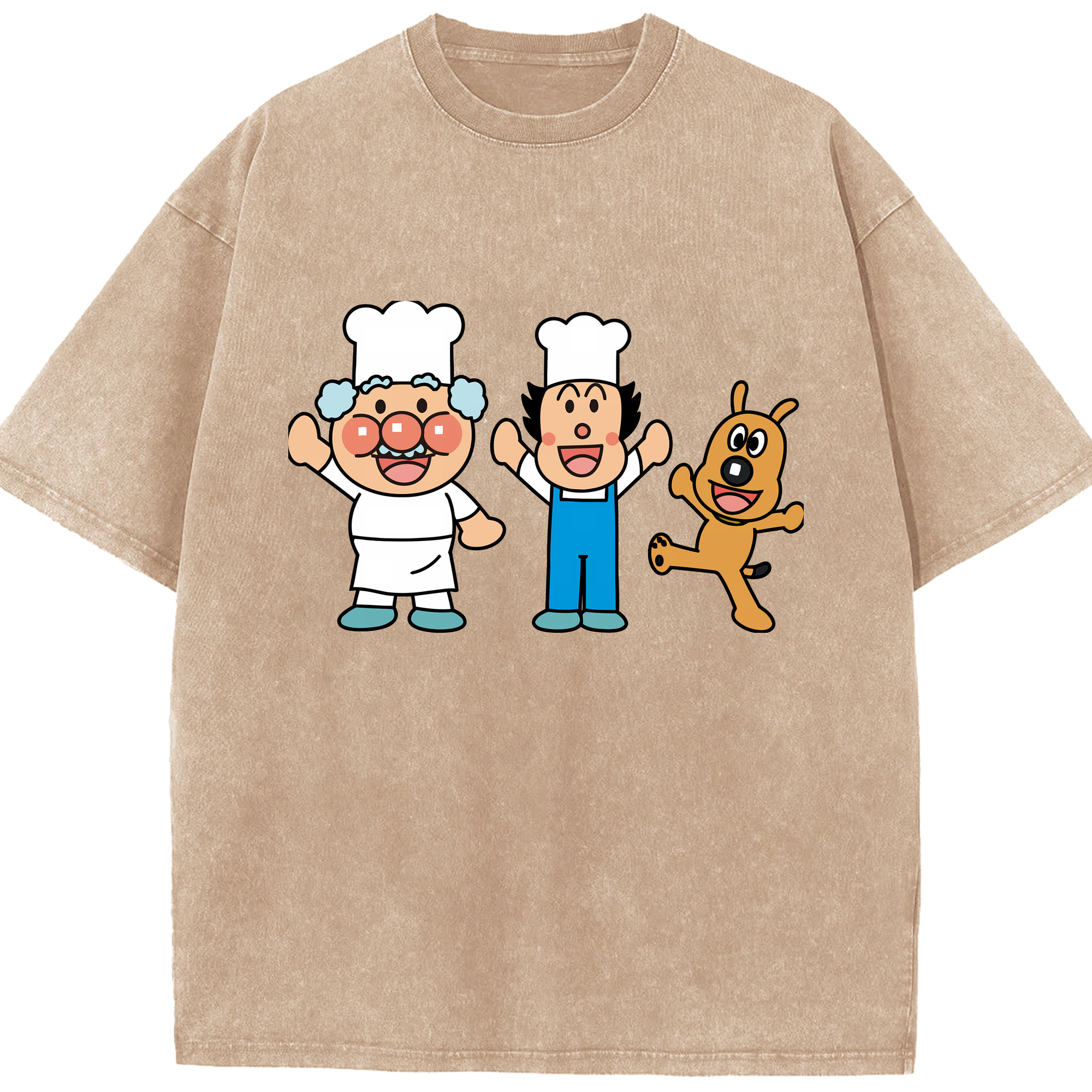 （画像用） アンパンマン Anpanman 綿100% ヴィンテージ風 半袖Tシャツ（フロントプリント）