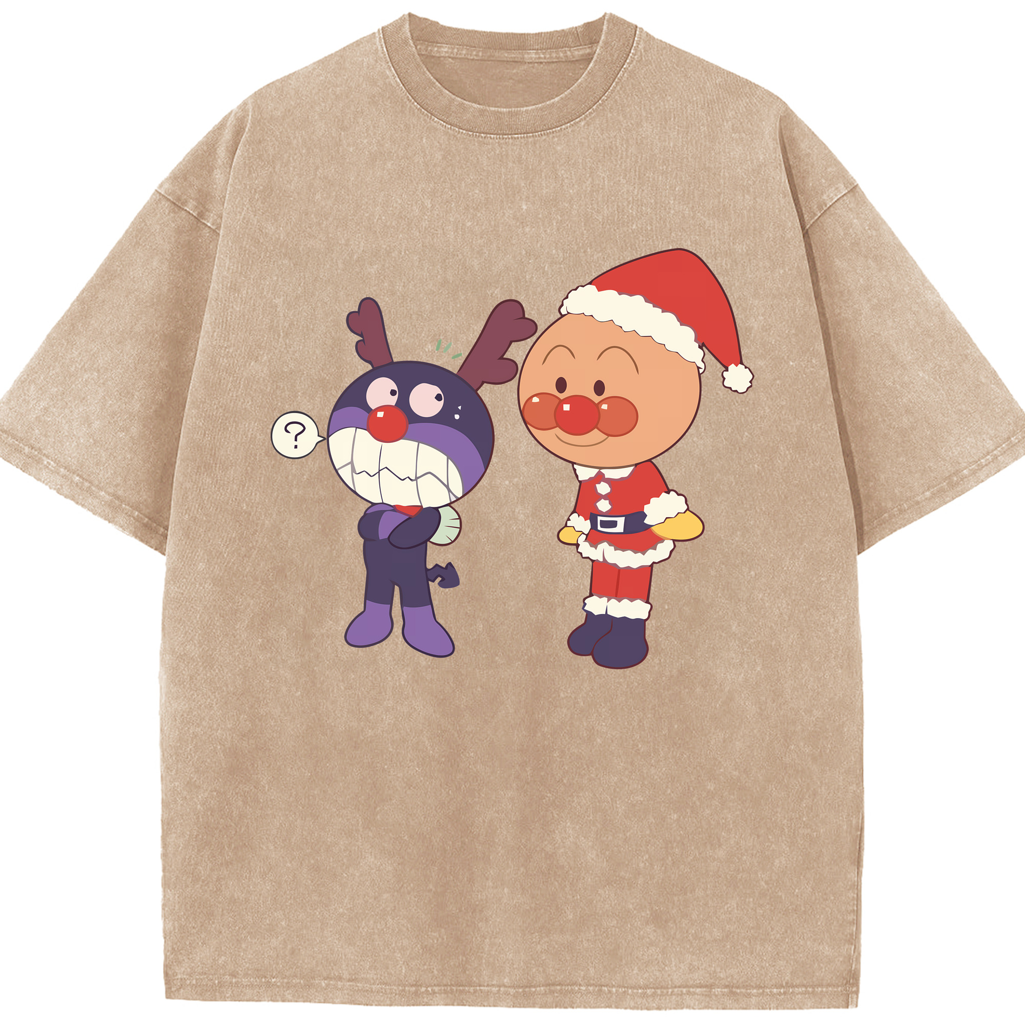 （画像用） アンパンマン Anpanman 綿100% ヴィンテージ風 半袖Tシャツ（フロントプリント）