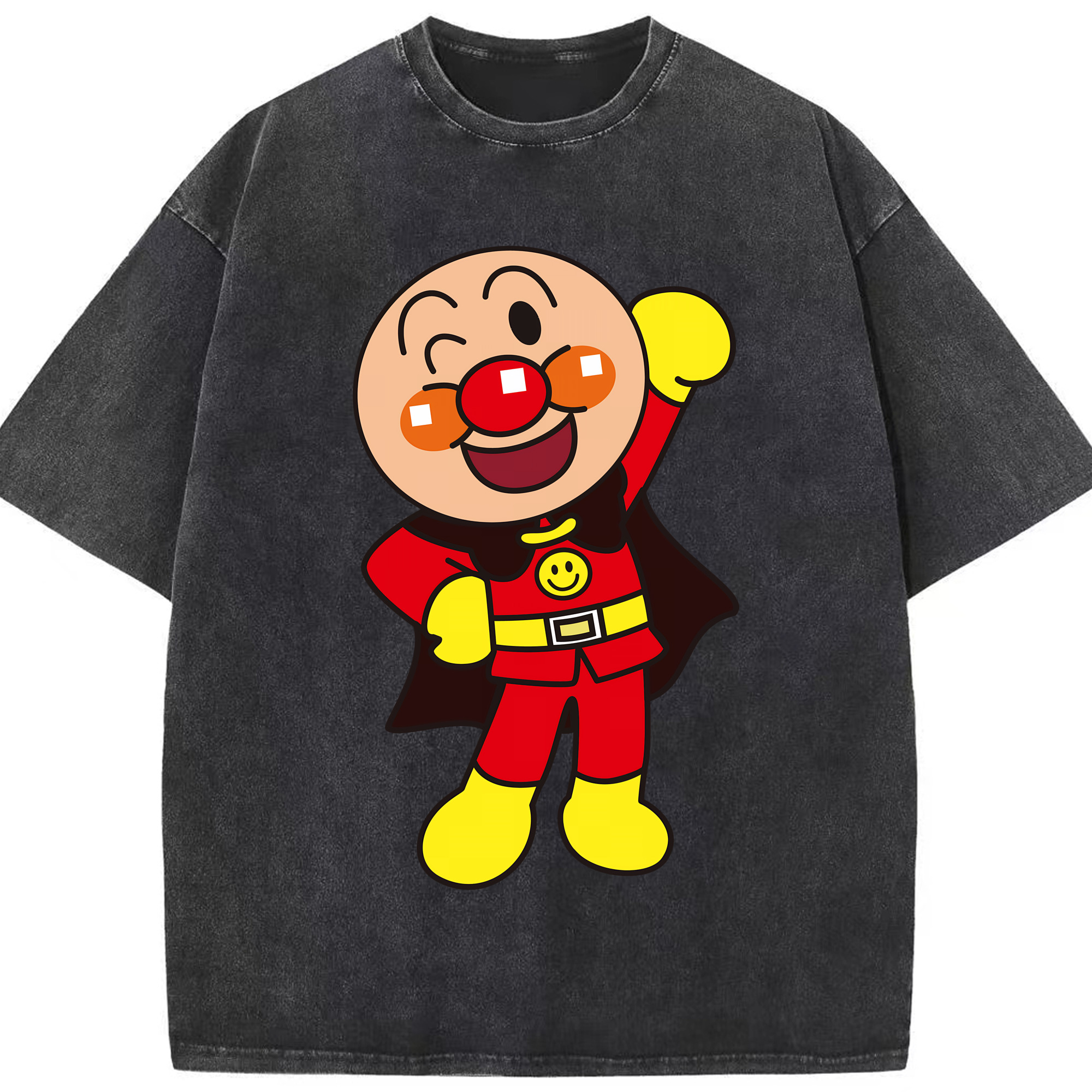 （画像用） アンパンマン Anpanman 綿100% ヴィンテージ風 半袖Tシャツ（フロントプリント）