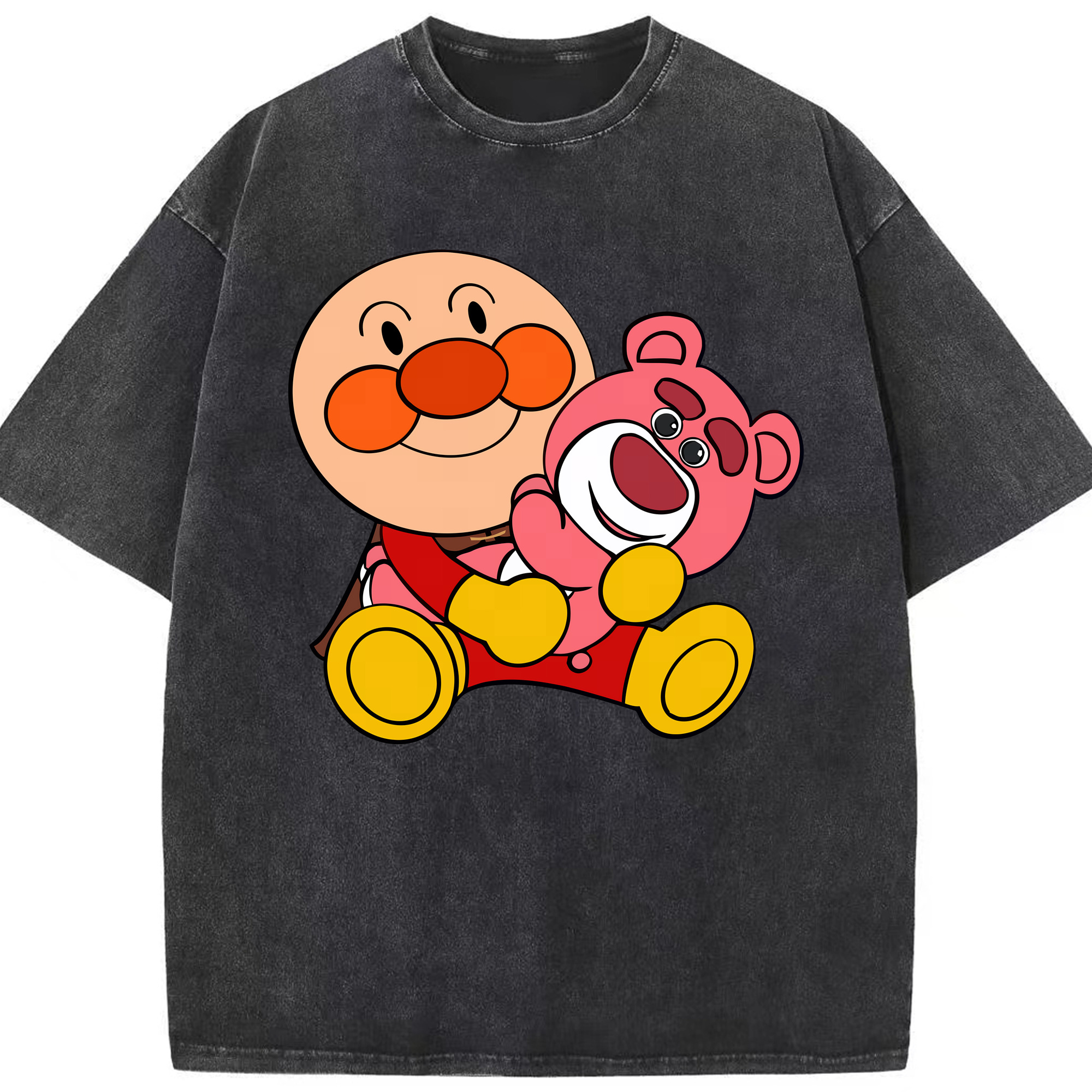 （画像用） アンパンマン Anpanman 綿100% ヴィンテージ風 半袖Tシャツ（フロントプリント）