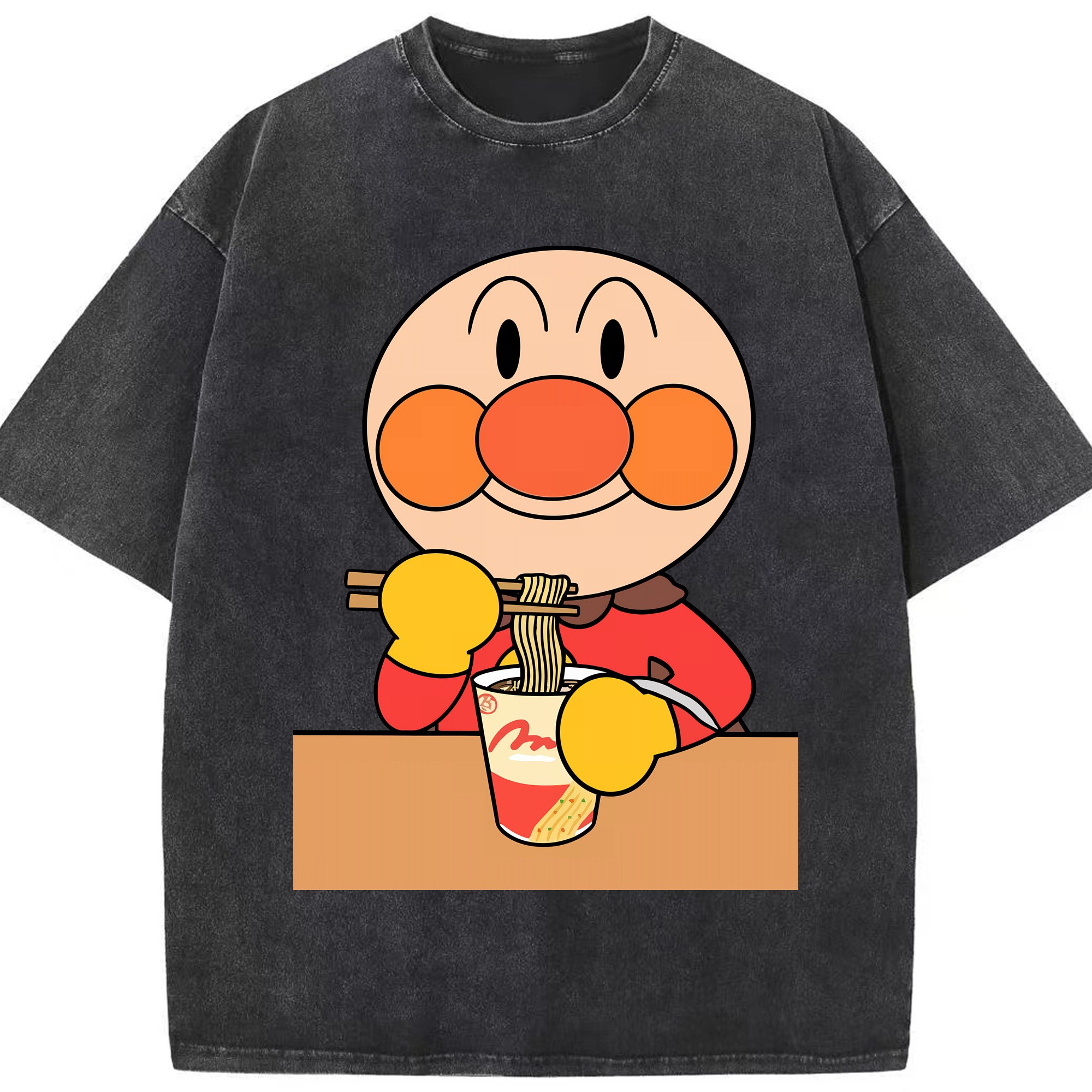 （画像用） アンパンマン Anpanman 綿100% ヴィンテージ風 半袖Tシャツ（フロントプリント）