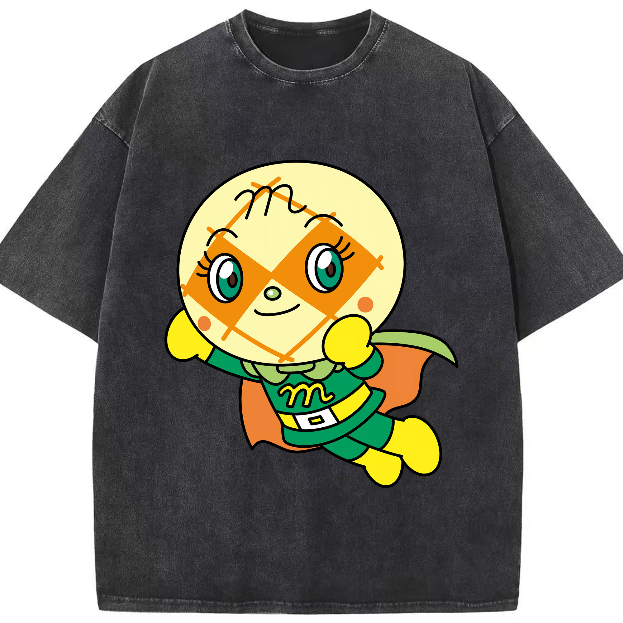 （画像用） アンパンマン Anpanman 綿100% ヴィンテージ風 半袖Tシャツ（フロントプリント）