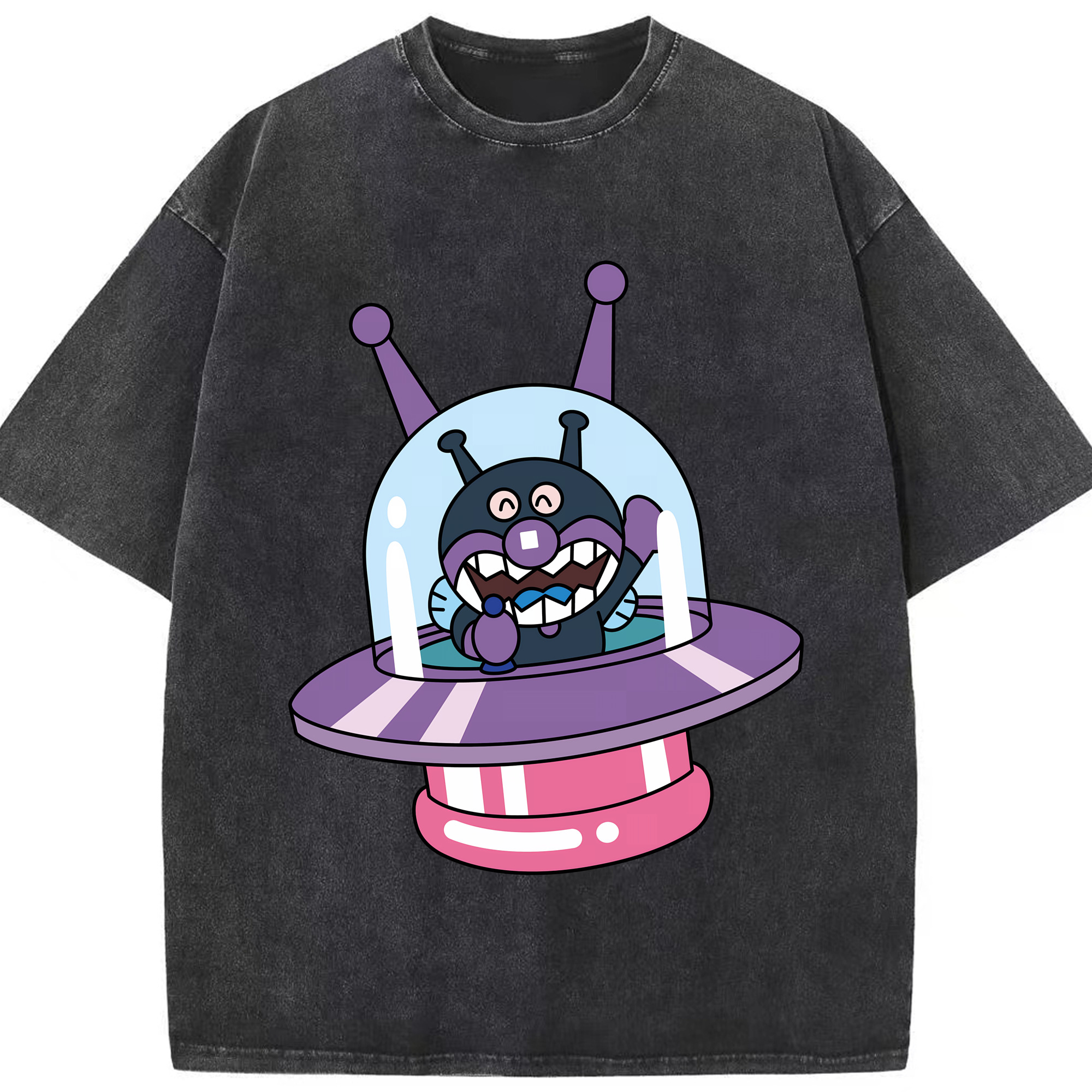 （画像用） アンパンマン Anpanman 綿100% ヴィンテージ風 半袖Tシャツ（フロントプリント）