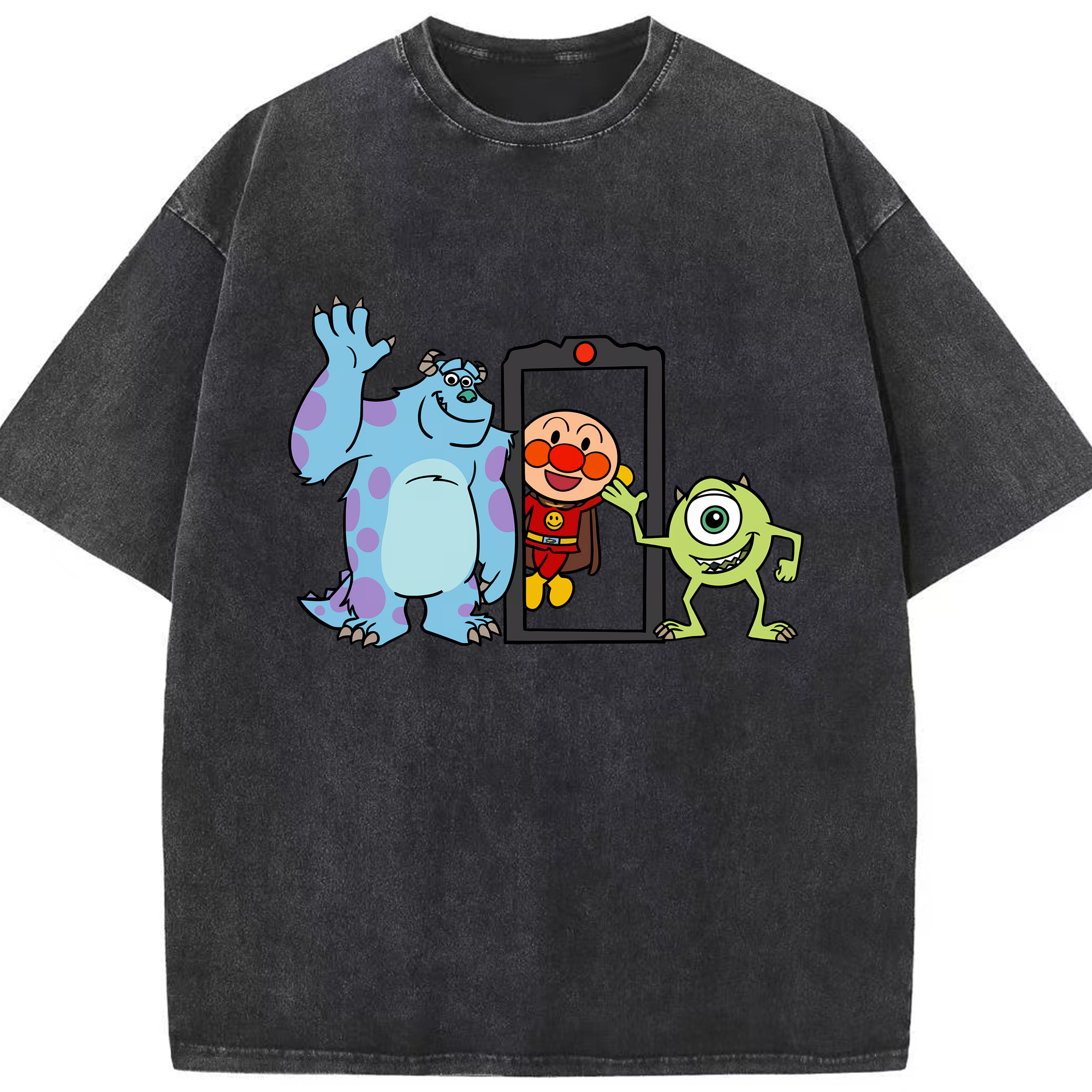 （画像用） アンパンマン Anpanman 綿100% ヴィンテージ風 半袖Tシャツ（フロントプリント）