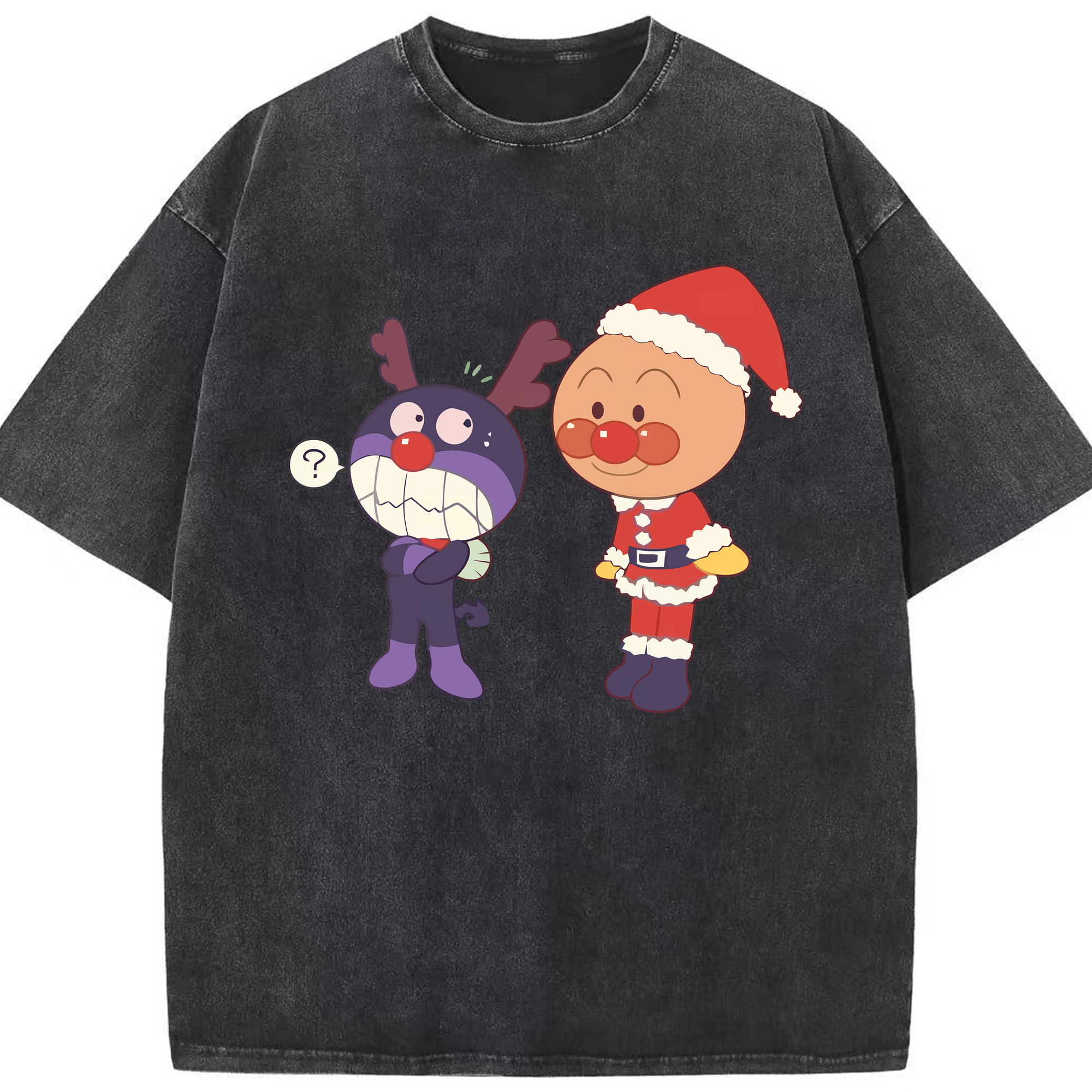 （画像用） アンパンマン Anpanman 綿100% ヴィンテージ風 半袖Tシャツ（フロントプリント）