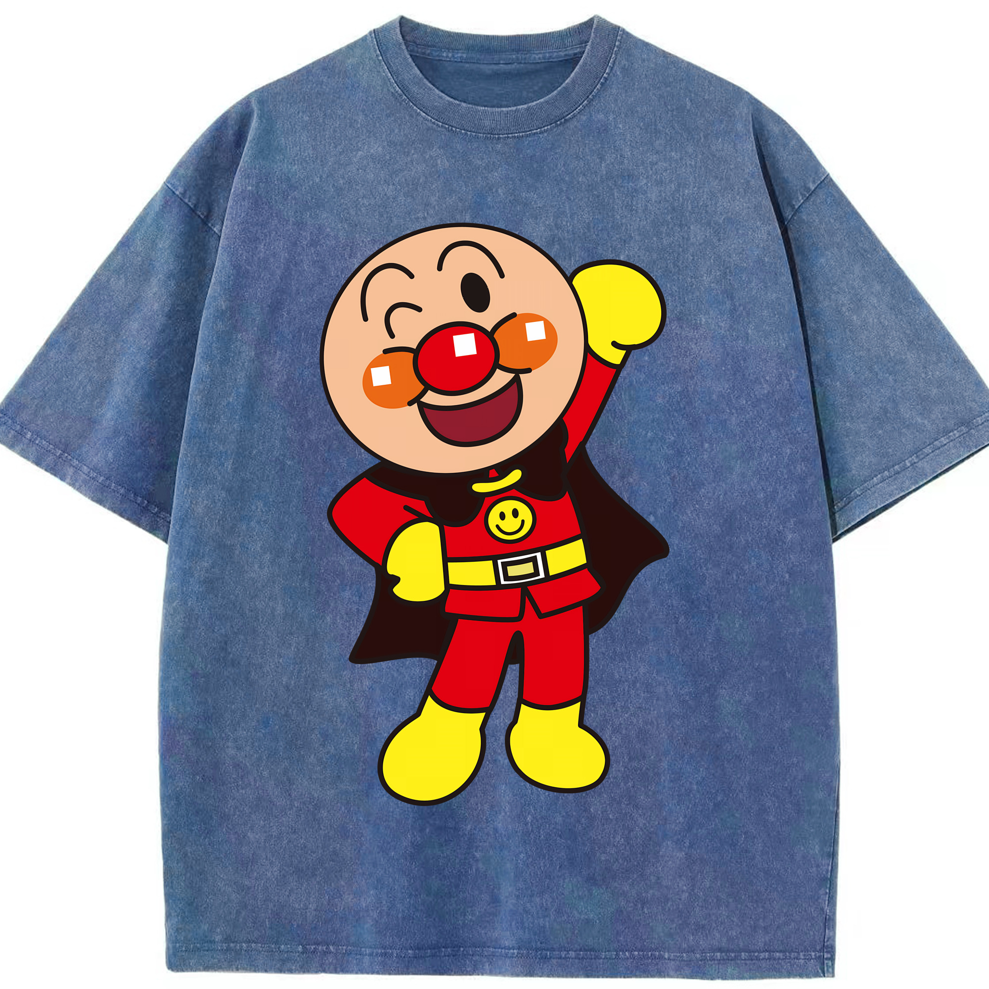 （画像用） アンパンマン Anpanman 綿100% ヴィンテージ風 半袖Tシャツ（フロントプリント）