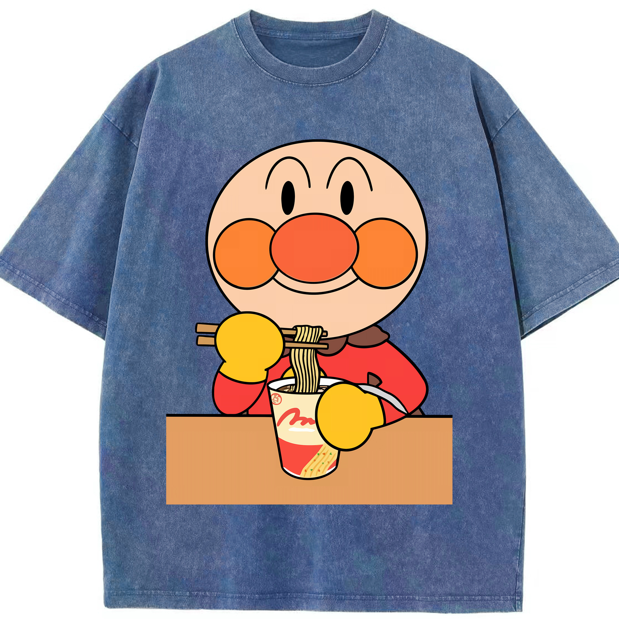 （画像用） アンパンマン Anpanman 綿100% ヴィンテージ風 半袖Tシャツ（フロントプリント）