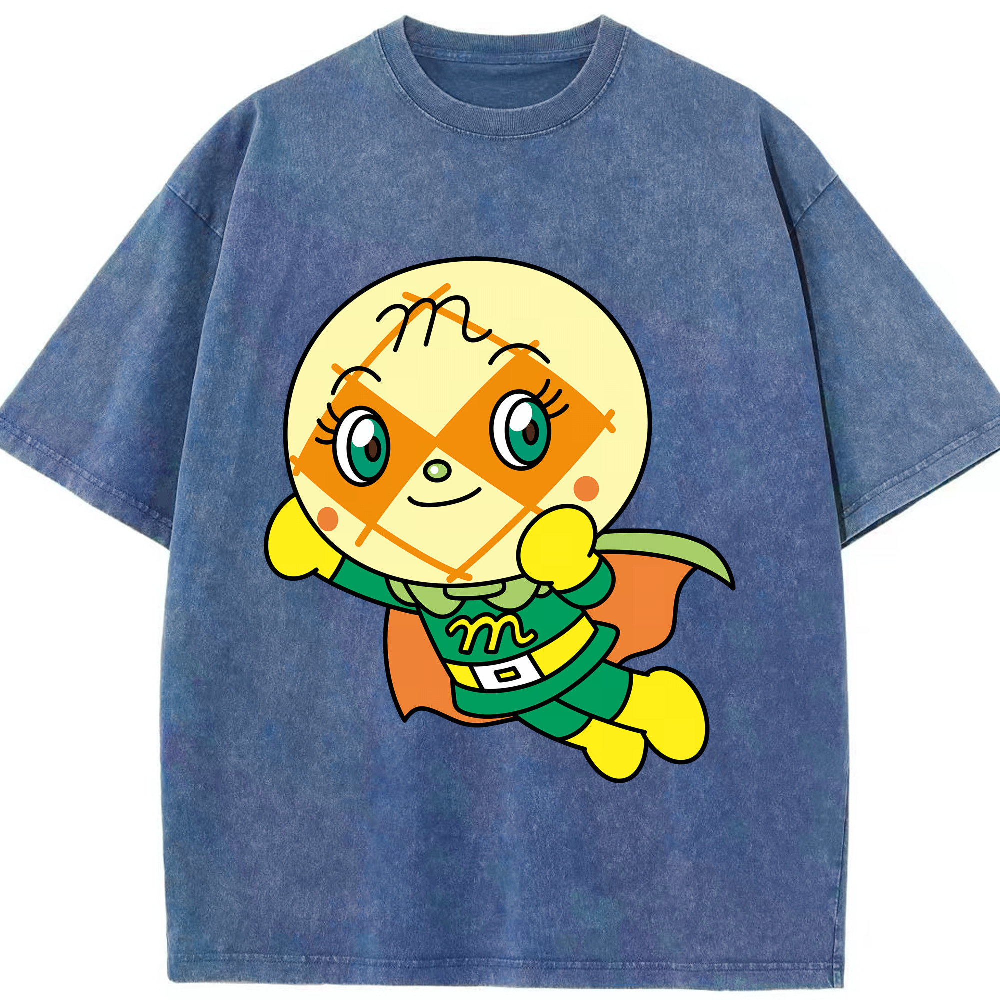 （画像用） アンパンマン Anpanman 綿100% ヴィンテージ風 半袖Tシャツ（フロントプリント）