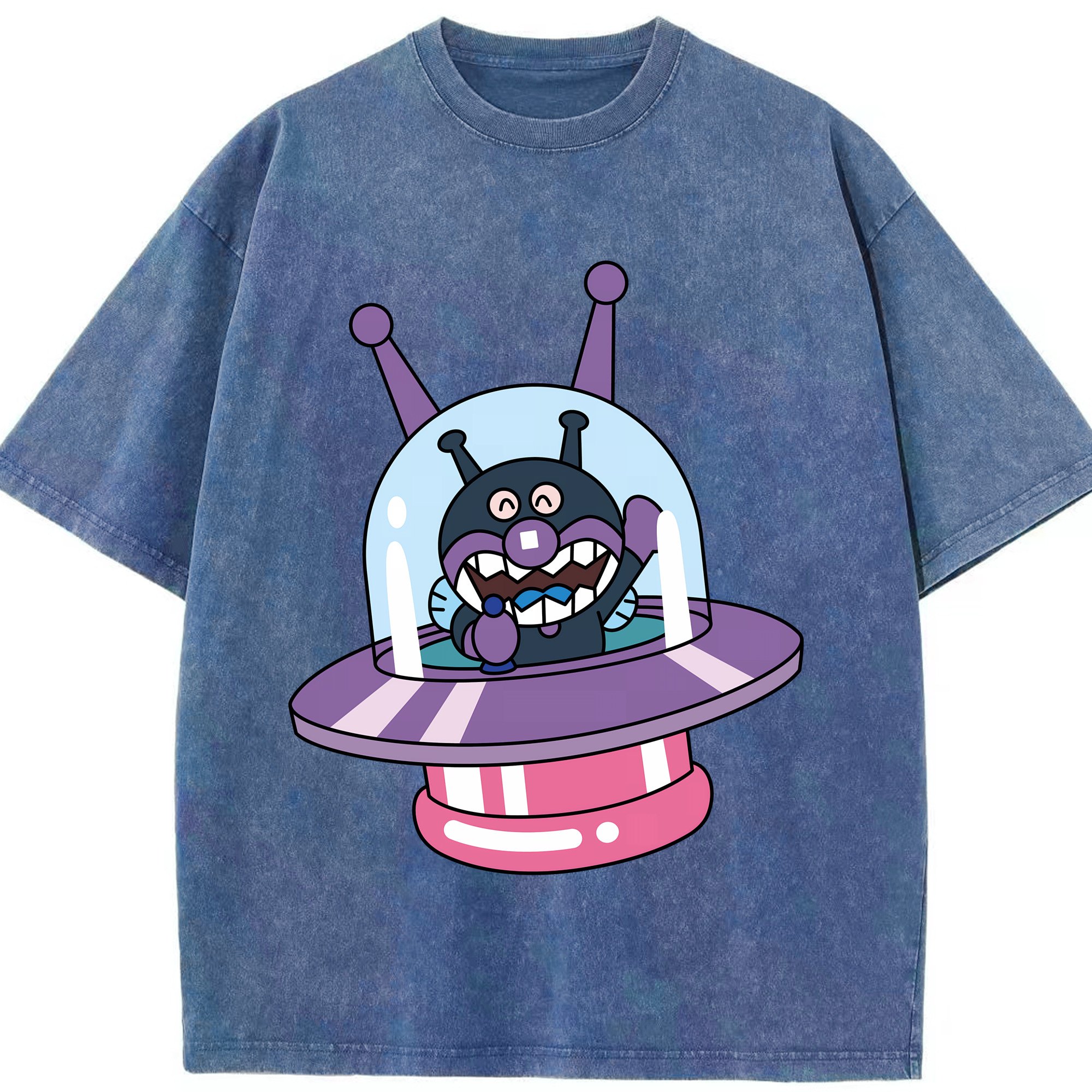 （画像用） アンパンマン Anpanman 綿100% ヴィンテージ風 半袖Tシャツ（フロントプリント）
