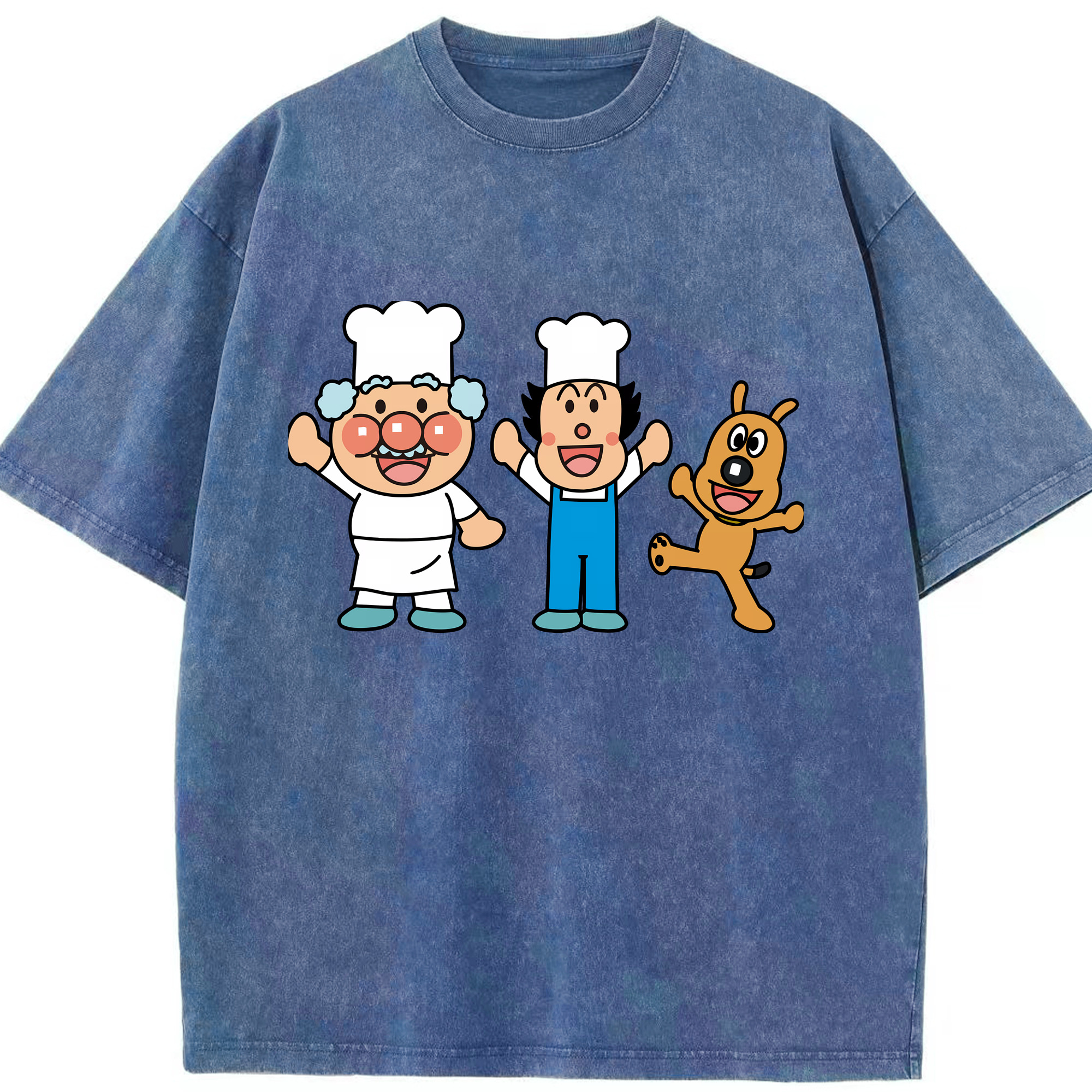 （画像用） アンパンマン Anpanman 綿100% ヴィンテージ風 半袖Tシャツ（フロントプリント）