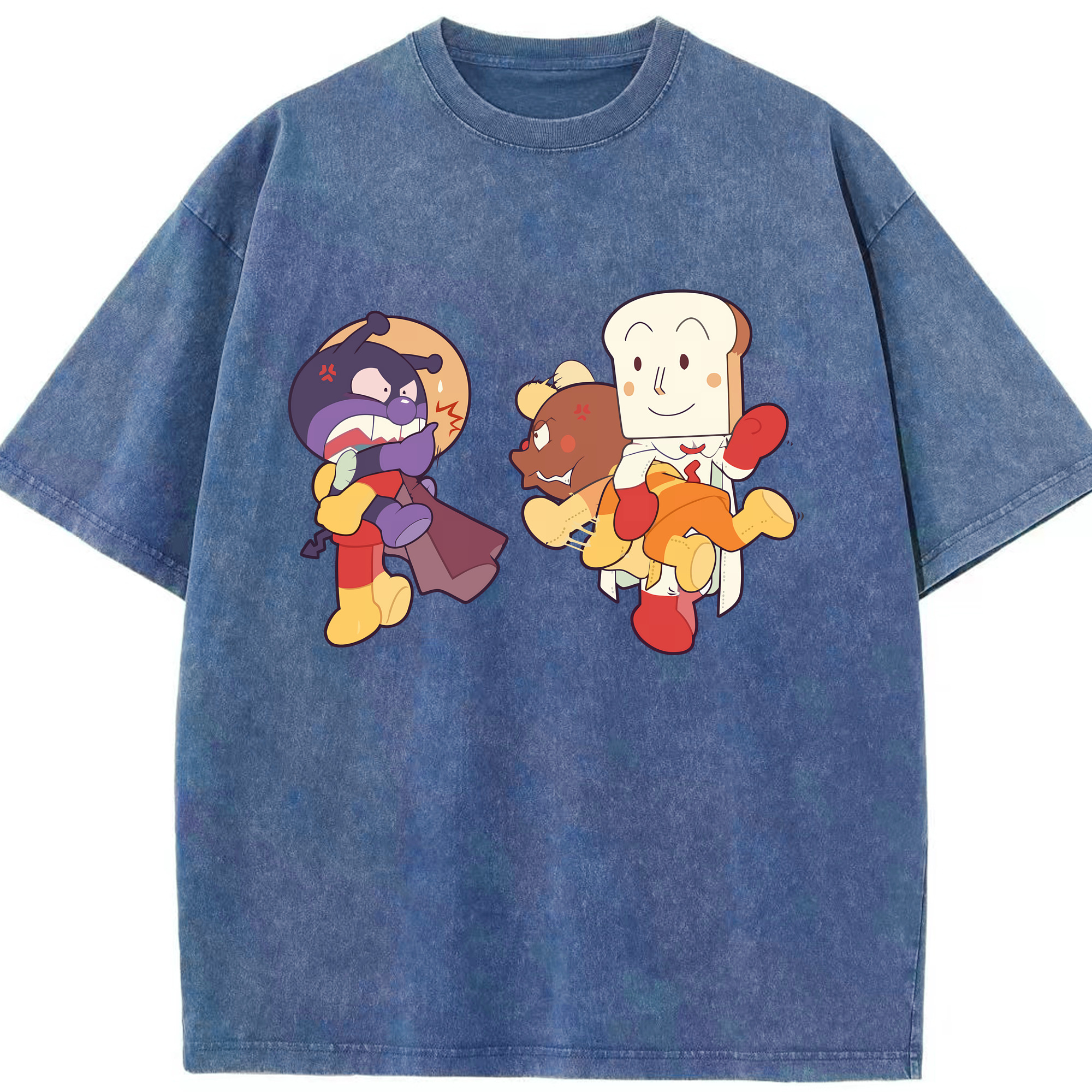 （画像用） アンパンマン Anpanman 綿100% ヴィンテージ風 半袖Tシャツ（フロントプリント）