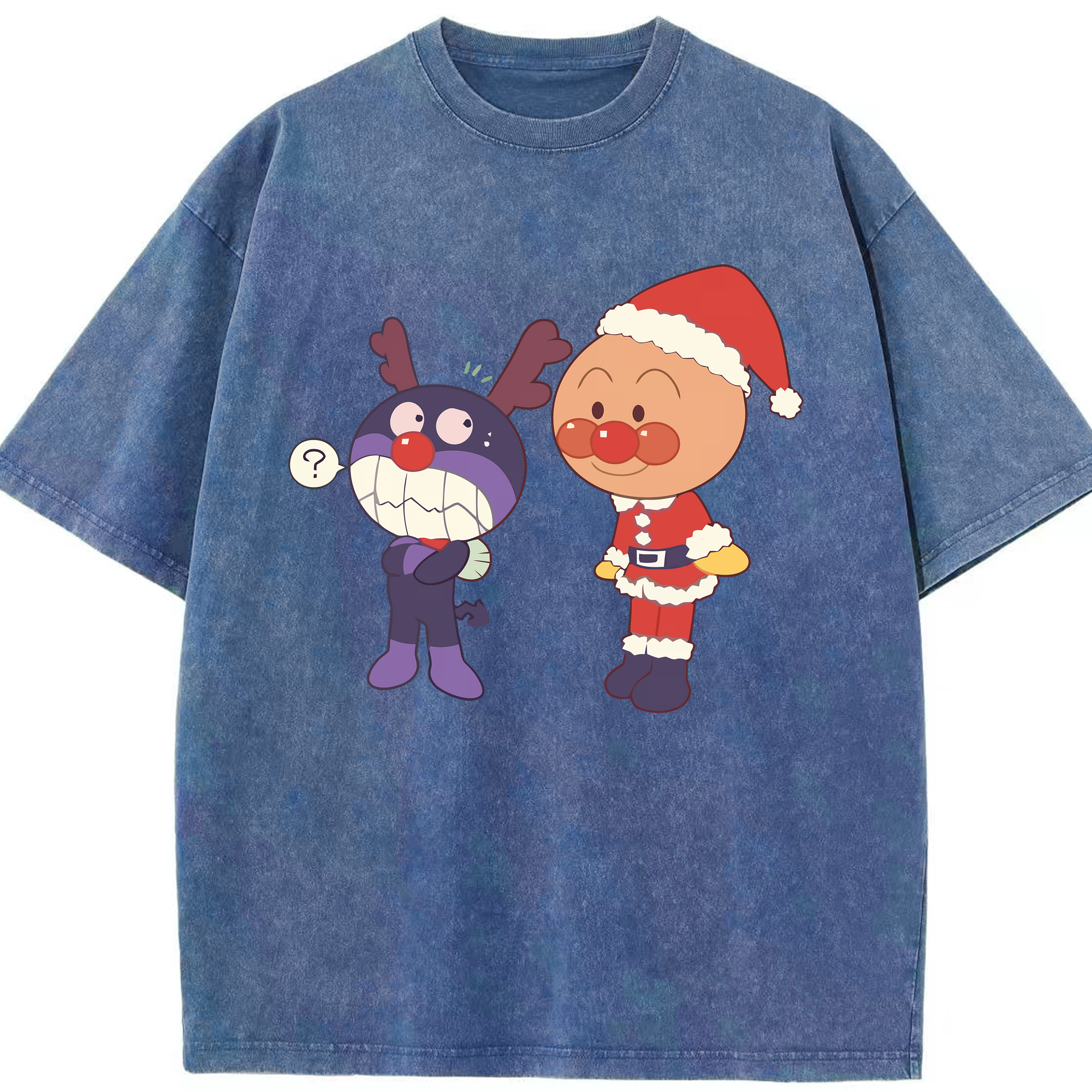 （画像用） アンパンマン Anpanman 綿100% ヴィンテージ風 半袖Tシャツ（フロントプリント）