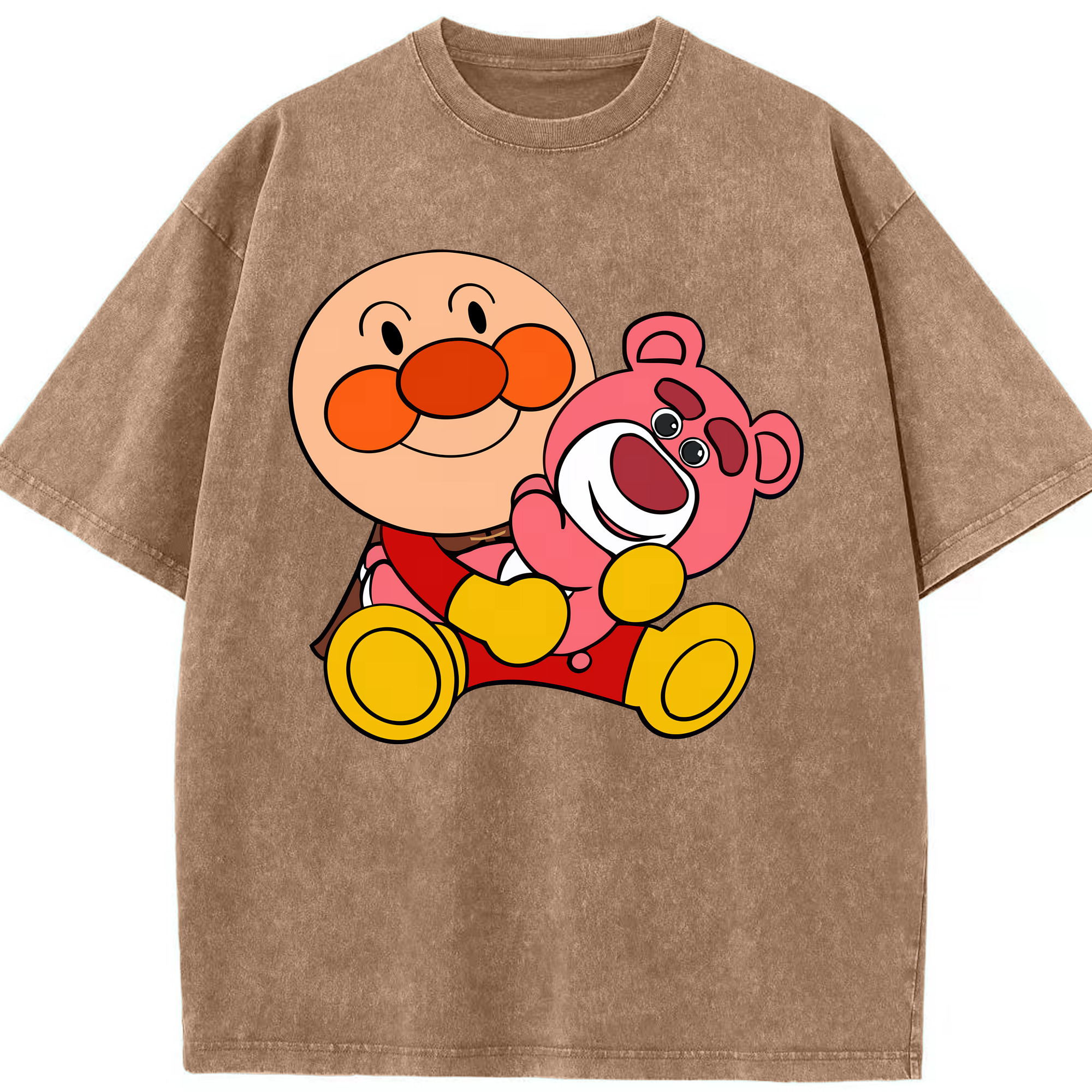 （画像用） アンパンマン Anpanman 綿100% ヴィンテージ風 半袖Tシャツ（フロントプリント）