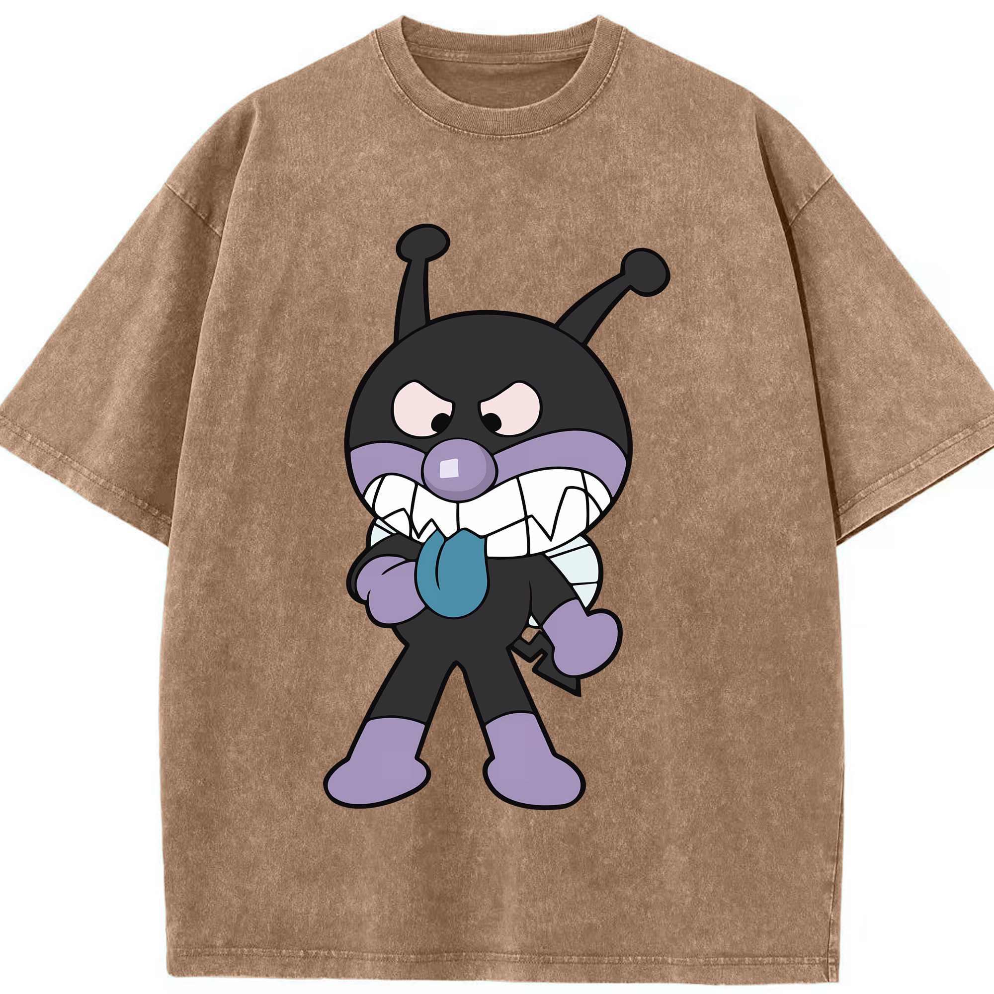 （画像用） アンパンマン Anpanman 綿100% ヴィンテージ風 半袖Tシャツ（フロントプリント）