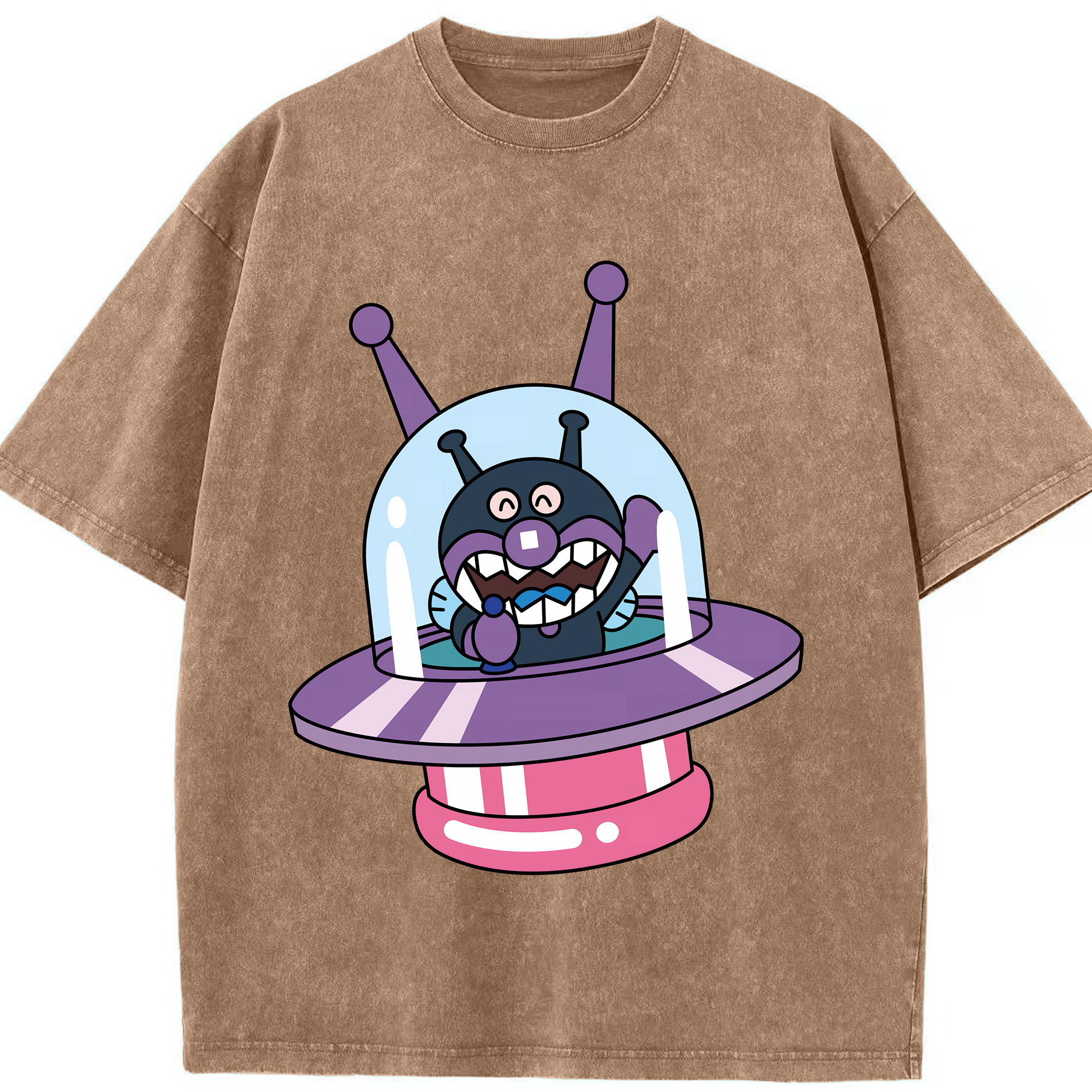 （画像用） アンパンマン Anpanman 綿100% ヴィンテージ風 半袖Tシャツ（フロントプリント）