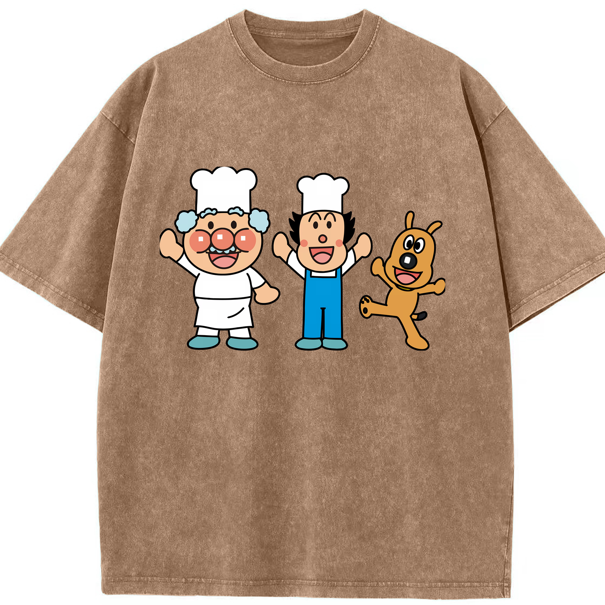 （画像用） アンパンマン Anpanman 綿100% ヴィンテージ風 半袖Tシャツ（フロントプリント）