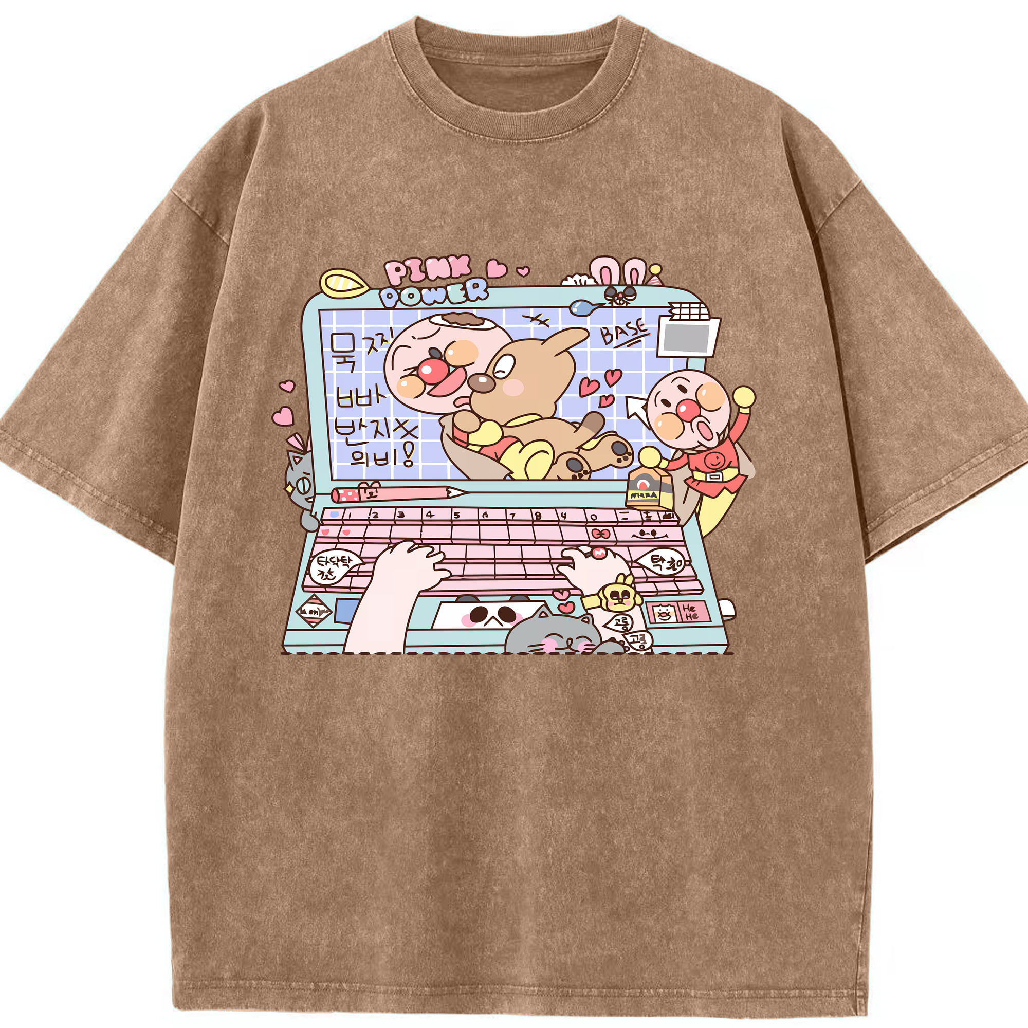 （画像用） アンパンマン Anpanman 綿100% ヴィンテージ風 半袖Tシャツ（フロントプリント）