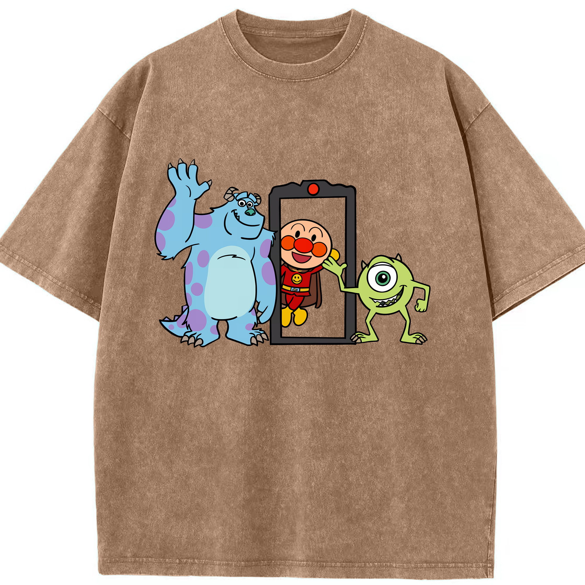（画像用） アンパンマン Anpanman 綿100% ヴィンテージ風 半袖Tシャツ（フロントプリント）