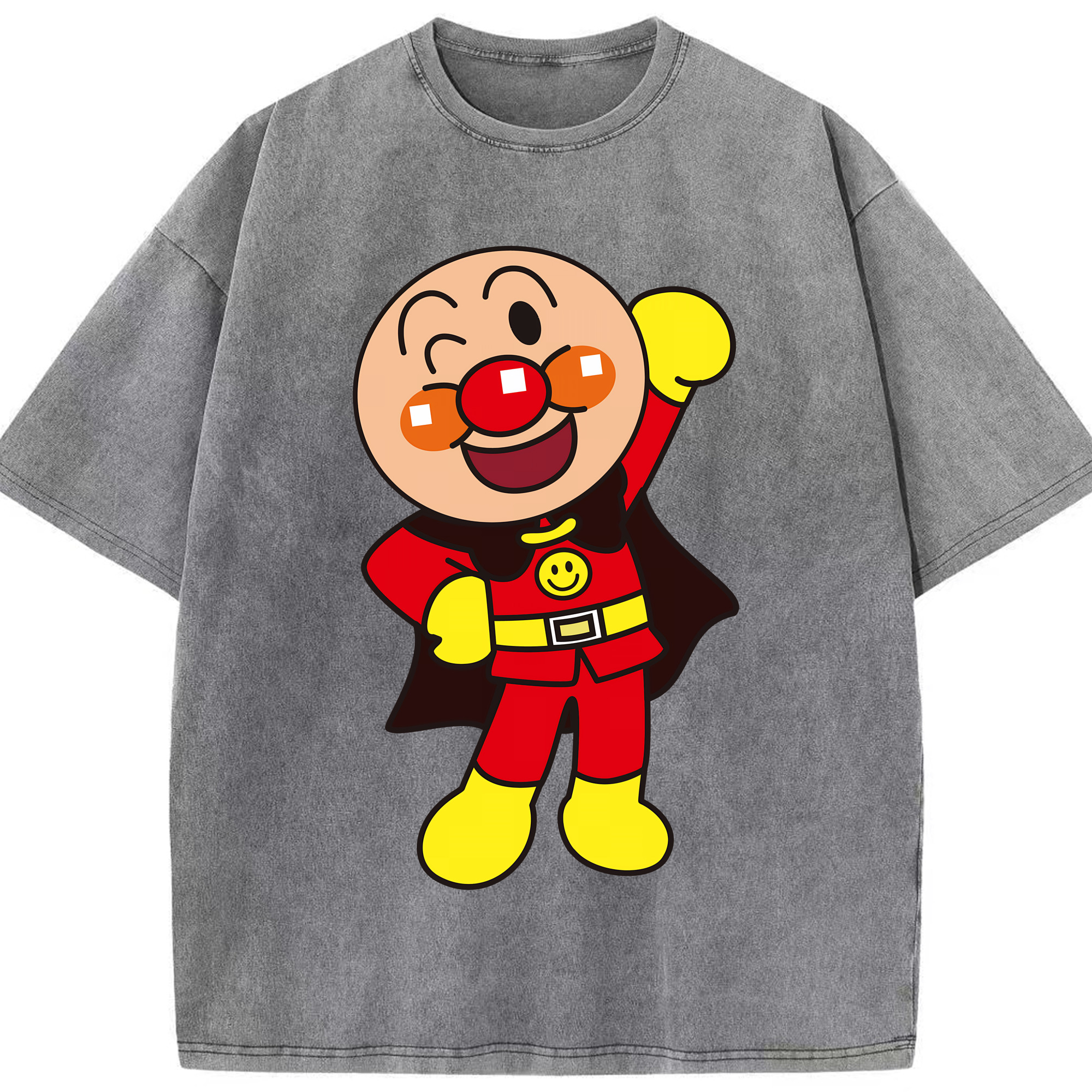 （画像用） アンパンマン Anpanman 綿100% ヴィンテージ風 半袖Tシャツ（フロントプリント）