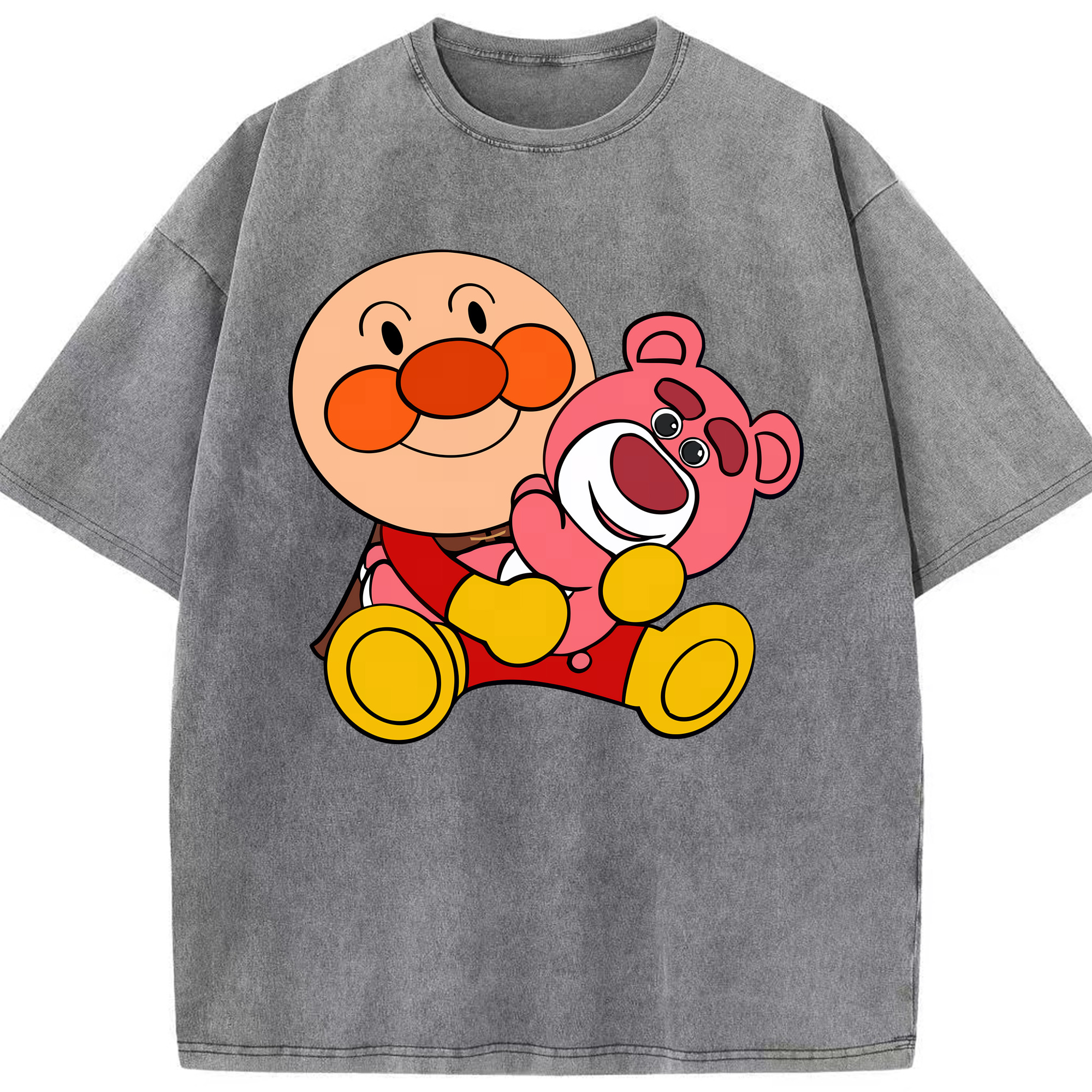 （画像用） アンパンマン Anpanman 綿100% ヴィンテージ風 半袖Tシャツ（フロントプリント）