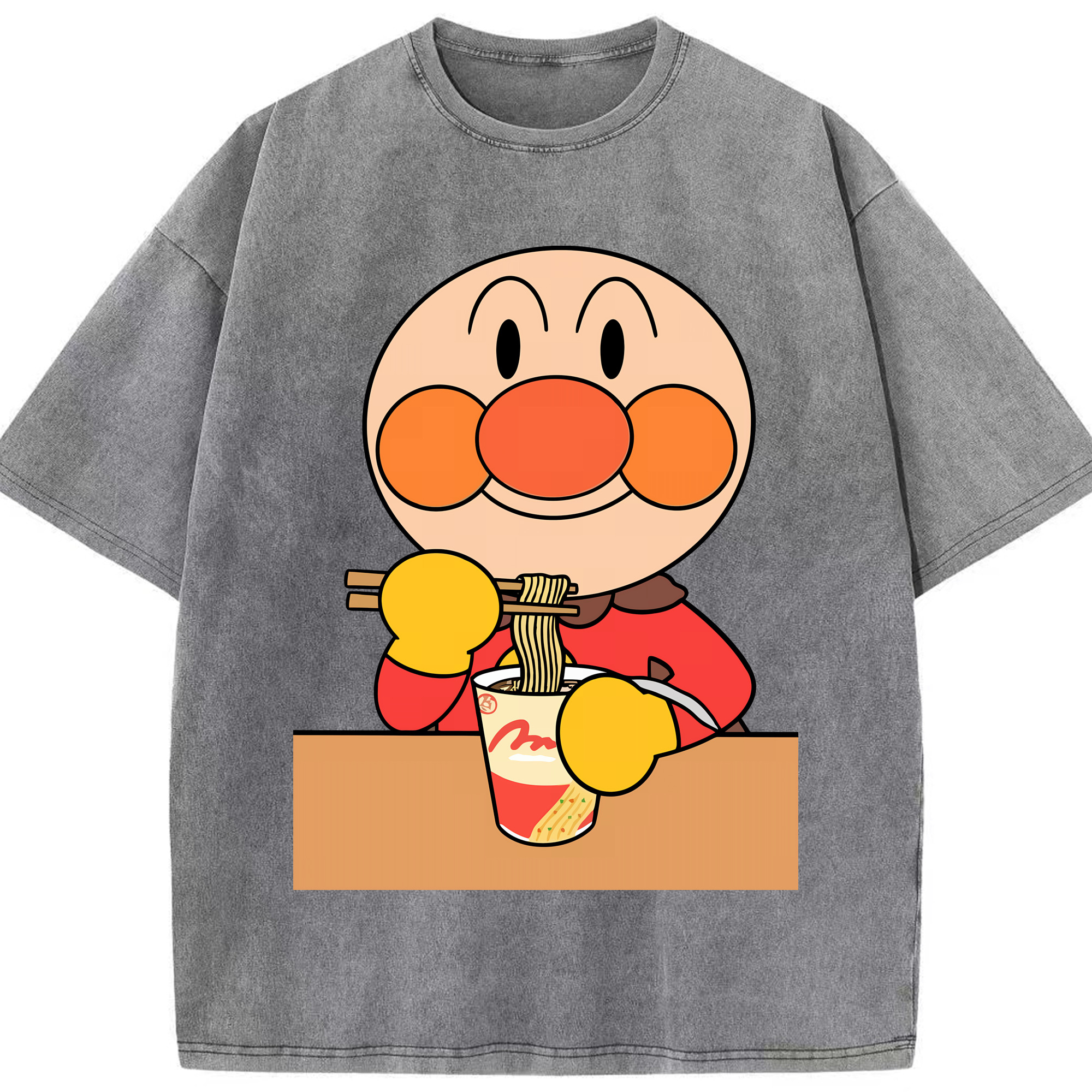 （画像用） アンパンマン Anpanman 綿100% ヴィンテージ風 半袖Tシャツ（フロントプリント）