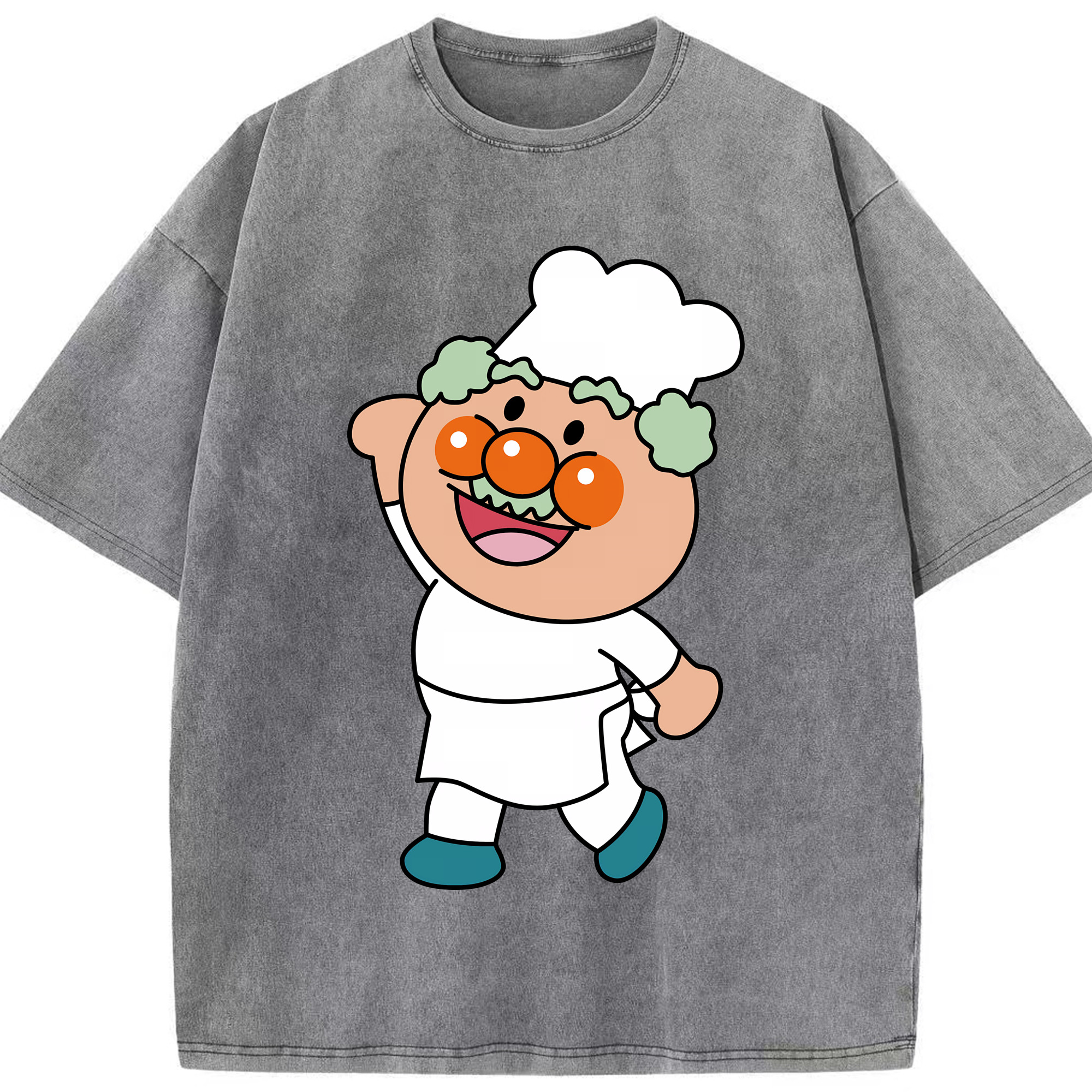 （画像用） アンパンマン Anpanman 綿100% ヴィンテージ風 半袖Tシャツ（フロントプリント）