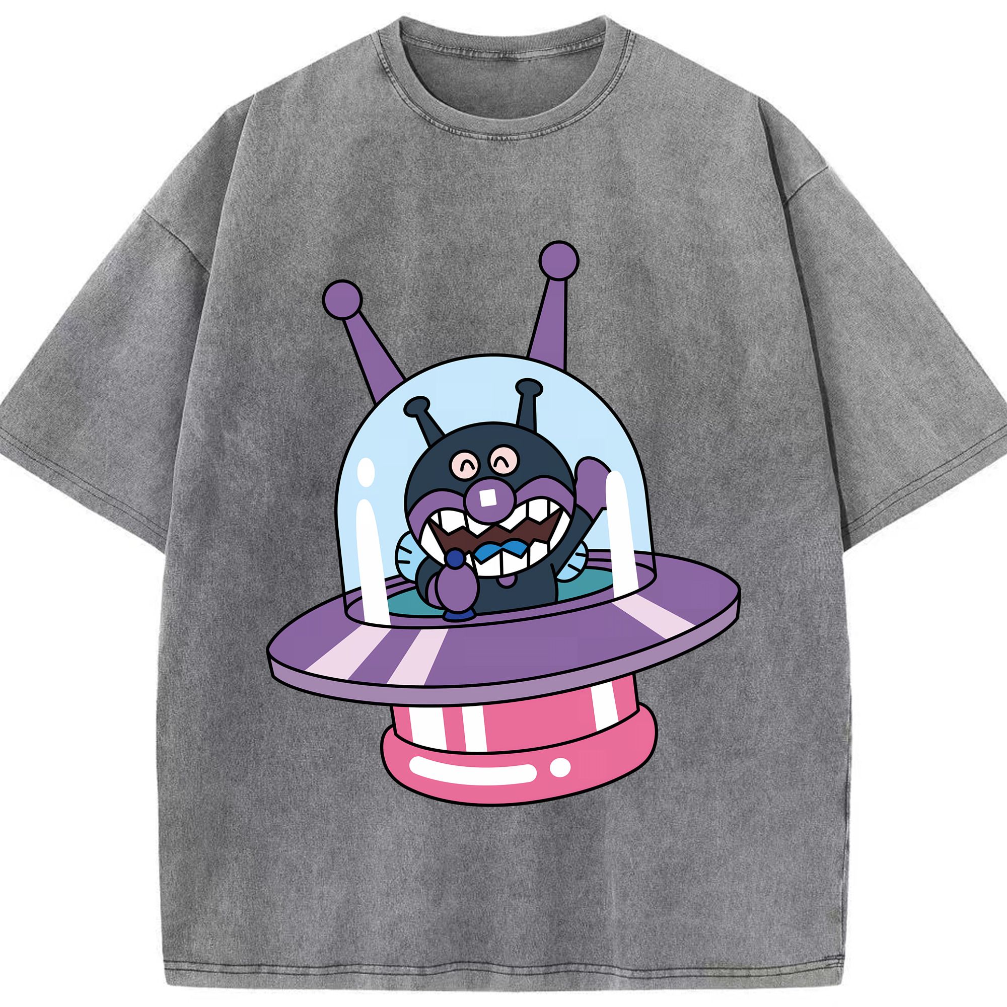 （画像用） アンパンマン Anpanman 綿100% ヴィンテージ風 半袖Tシャツ（フロントプリント）