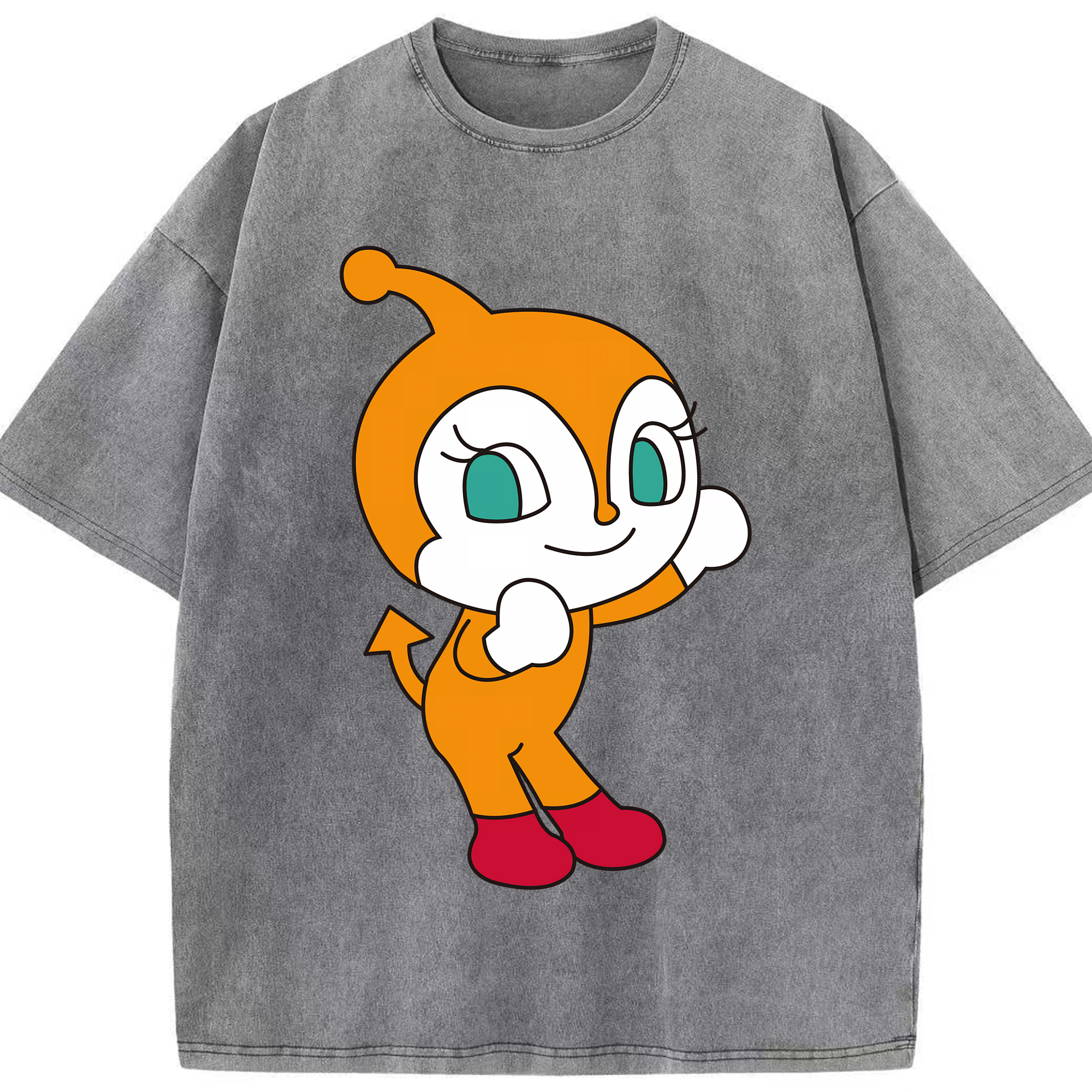（画像用） アンパンマン Anpanman 綿100% ヴィンテージ風 半袖Tシャツ（フロントプリント）