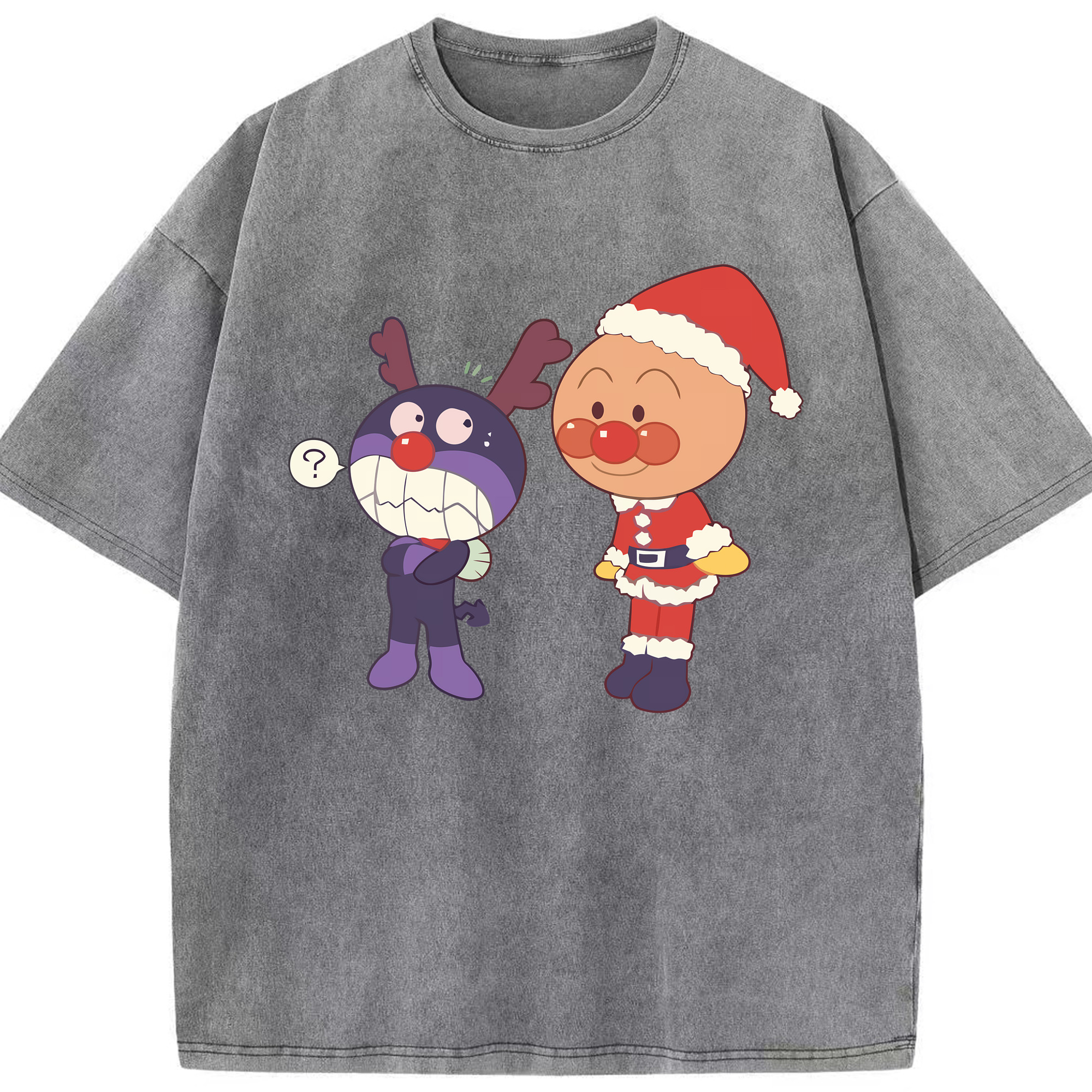 （画像用） アンパンマン Anpanman 綿100% ヴィンテージ風 半袖Tシャツ（フロントプリント）