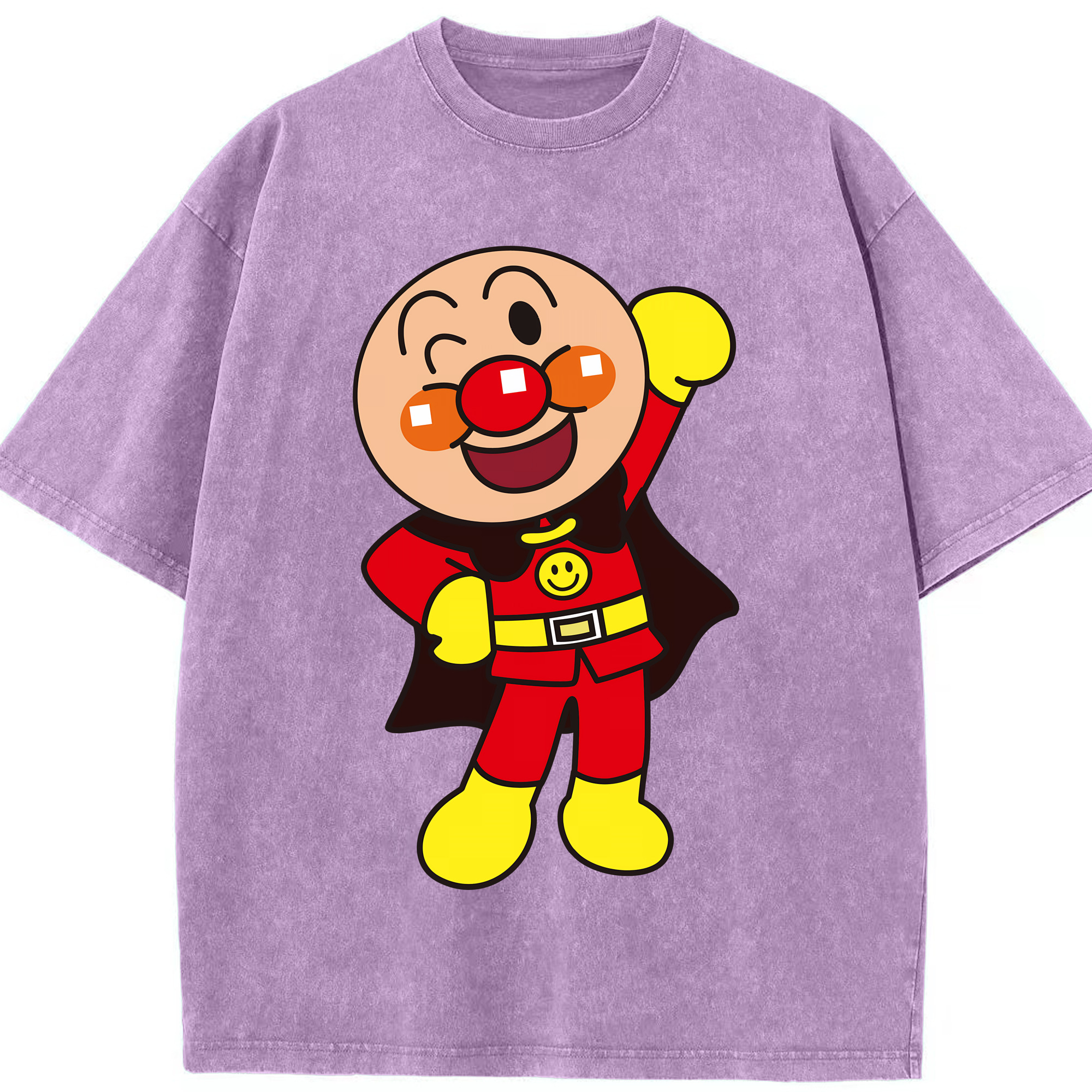 （画像用） アンパンマン Anpanman 綿100% ヴィンテージ風 半袖Tシャツ（フロントプリント）