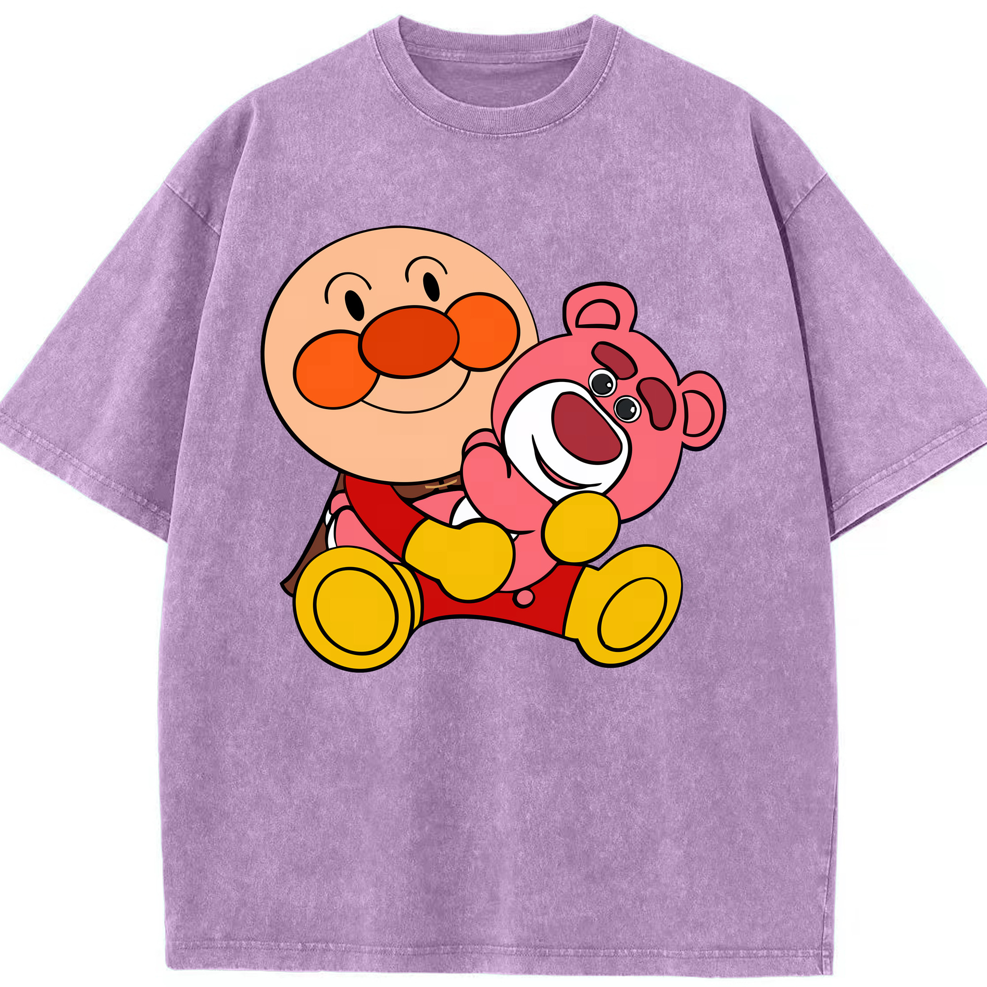 （画像用） アンパンマン Anpanman 綿100% ヴィンテージ風 半袖Tシャツ（フロントプリント）