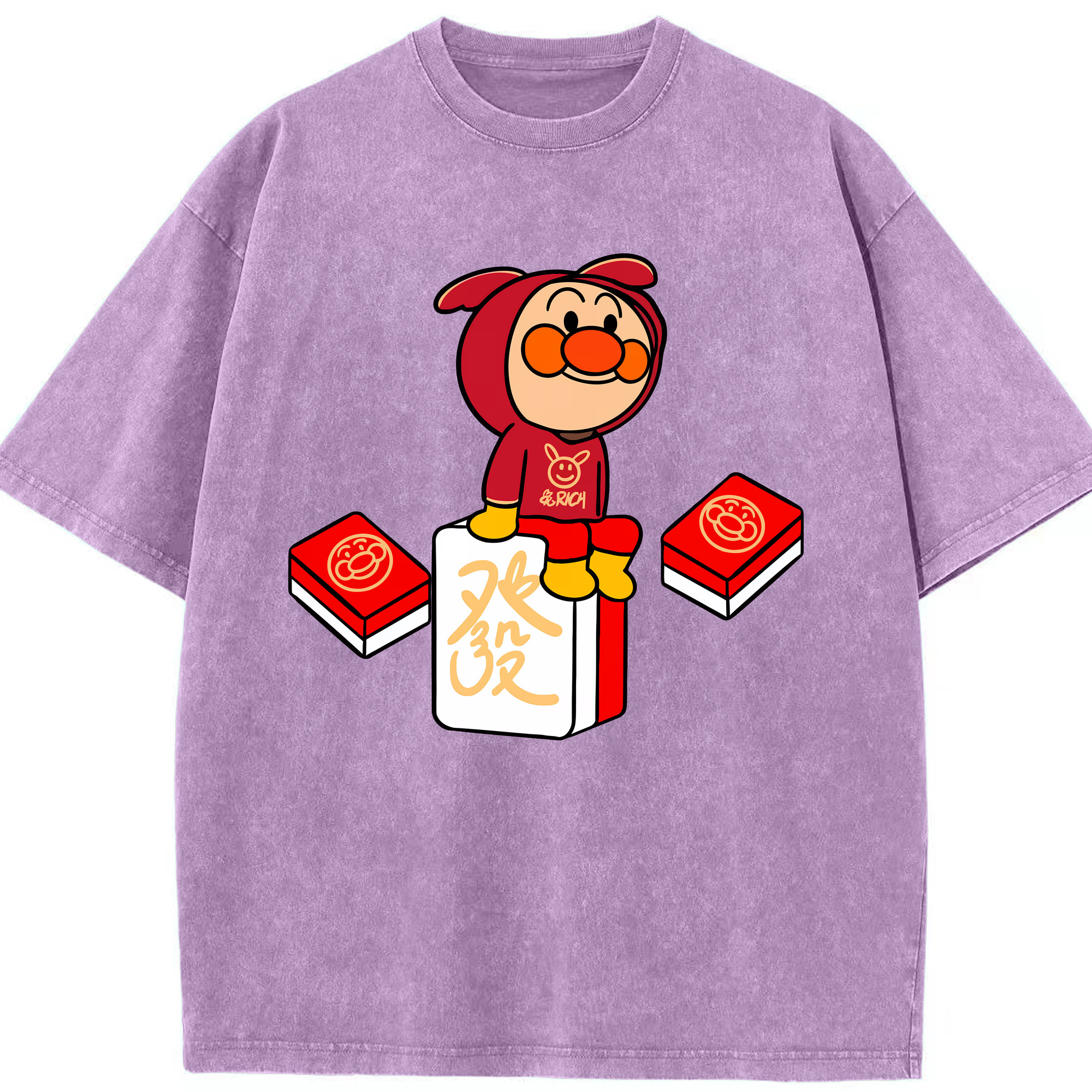 （画像用） アンパンマン Anpanman 綿100% ヴィンテージ風 半袖Tシャツ（フロントプリント）