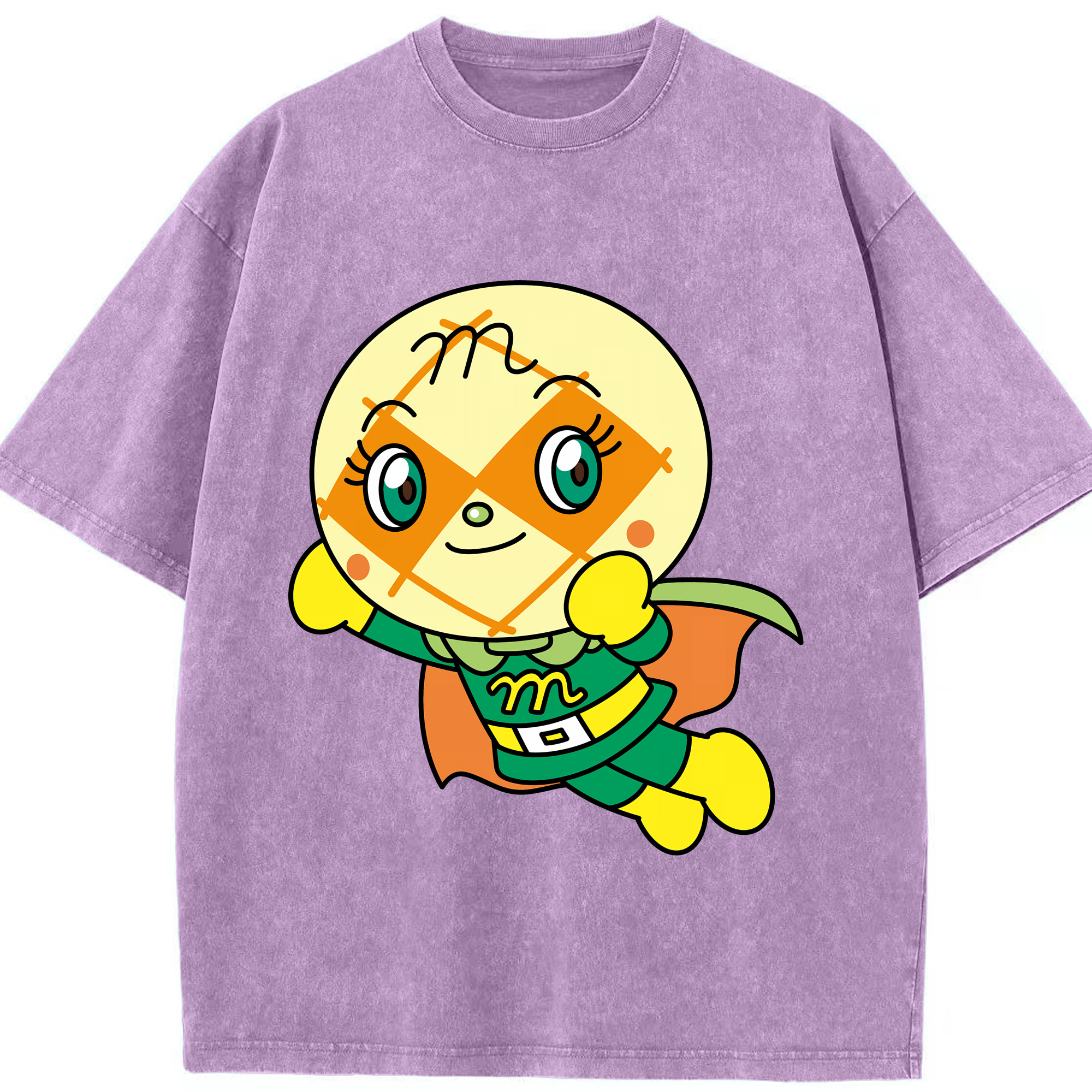 （画像用） アンパンマン Anpanman 綿100% ヴィンテージ風 半袖Tシャツ（フロントプリント）