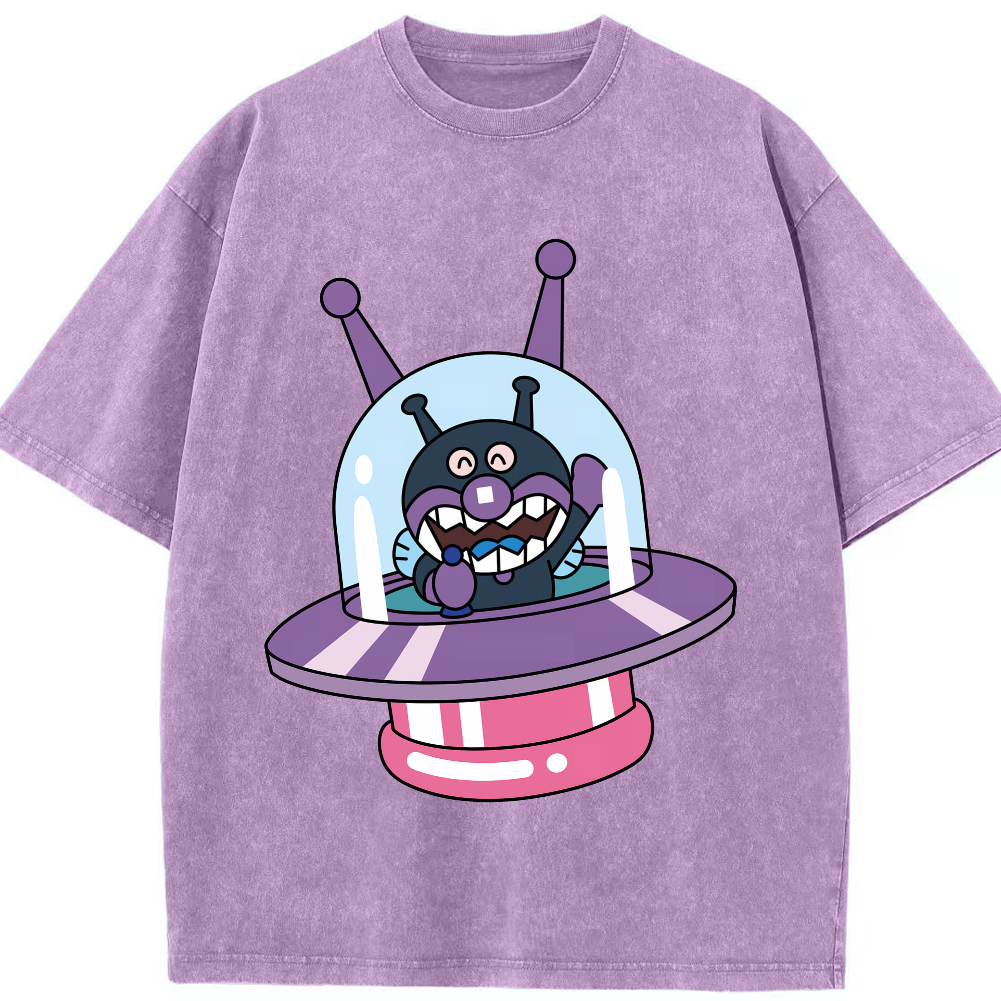 （画像用） アンパンマン Anpanman 綿100% ヴィンテージ風 半袖Tシャツ（フロントプリント）