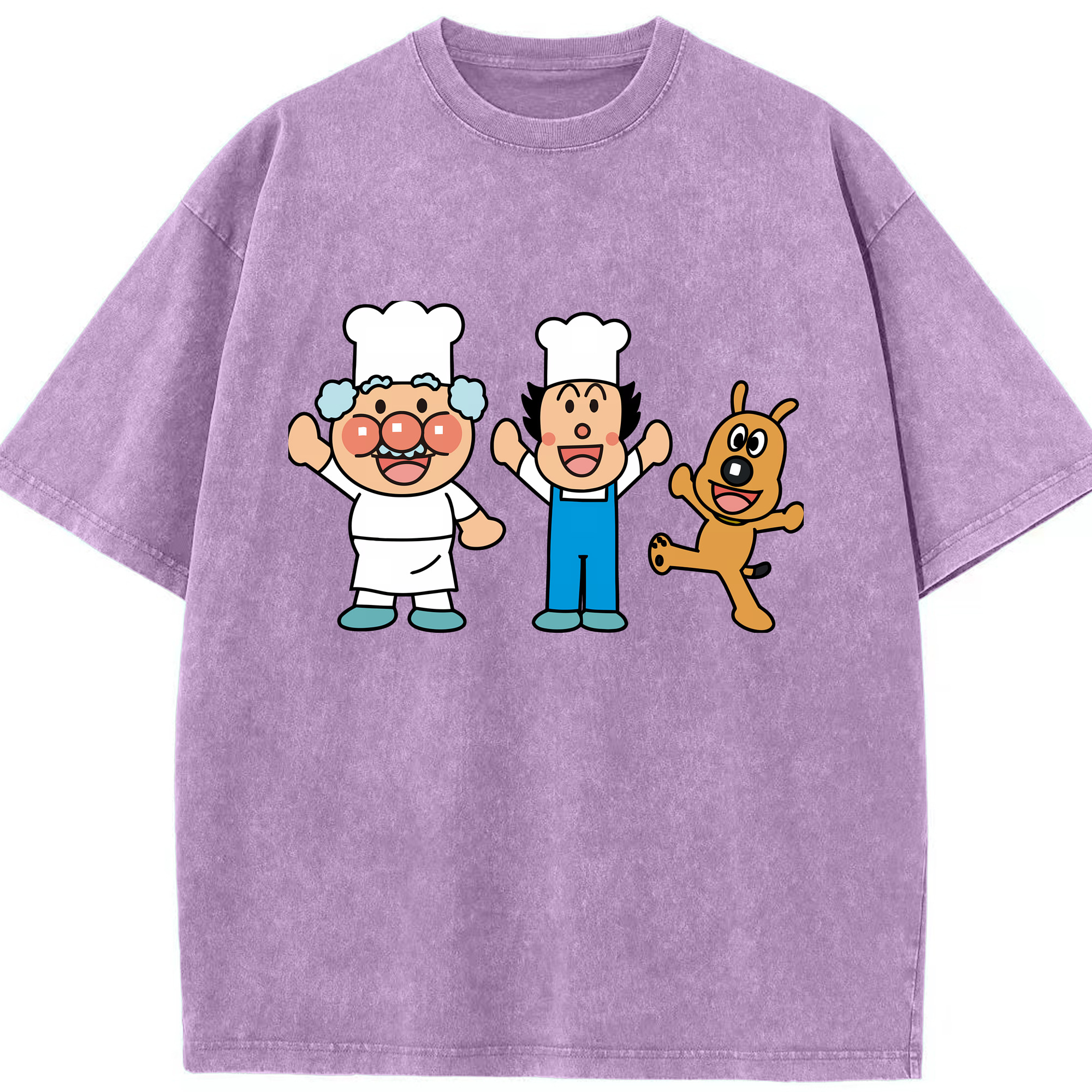 （画像用） アンパンマン Anpanman 綿100% ヴィンテージ風 半袖Tシャツ（フロントプリント）