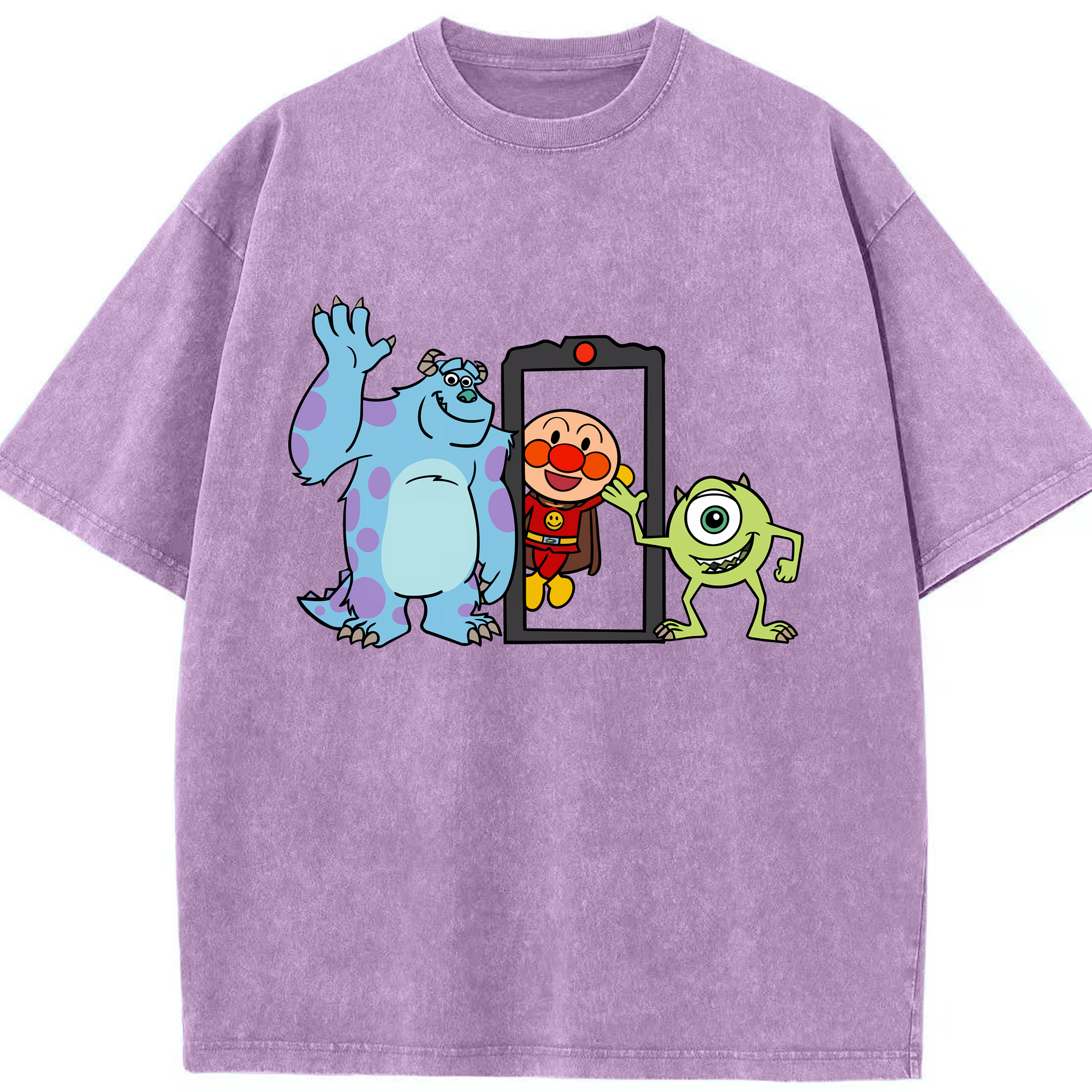 （画像用） アンパンマン Anpanman 綿100% ヴィンテージ風 半袖Tシャツ（フロントプリント）