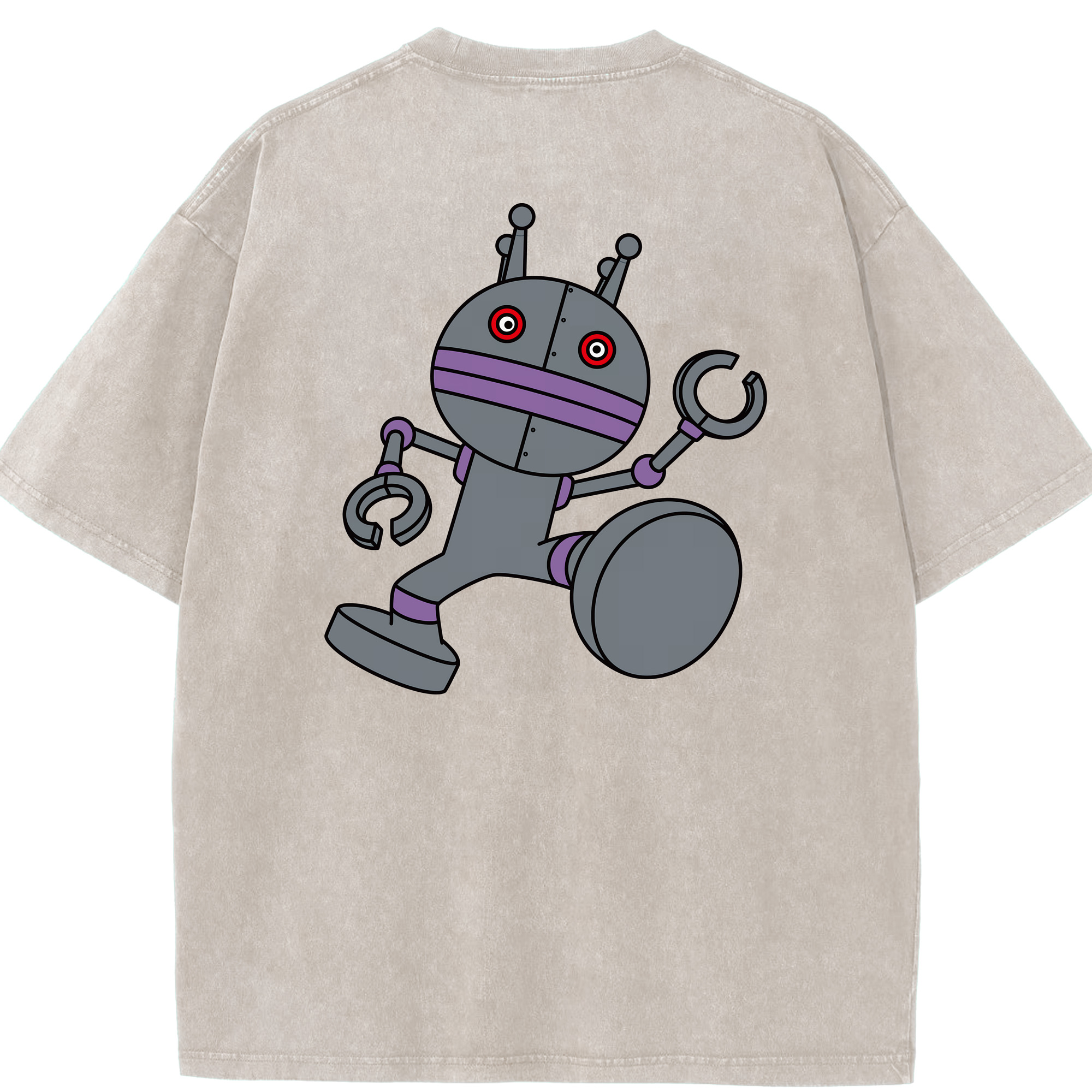 （画像用） アンパンマン Anpanman 綿100% ヴィンテージ風 半袖Tシャツ（背面プリント）