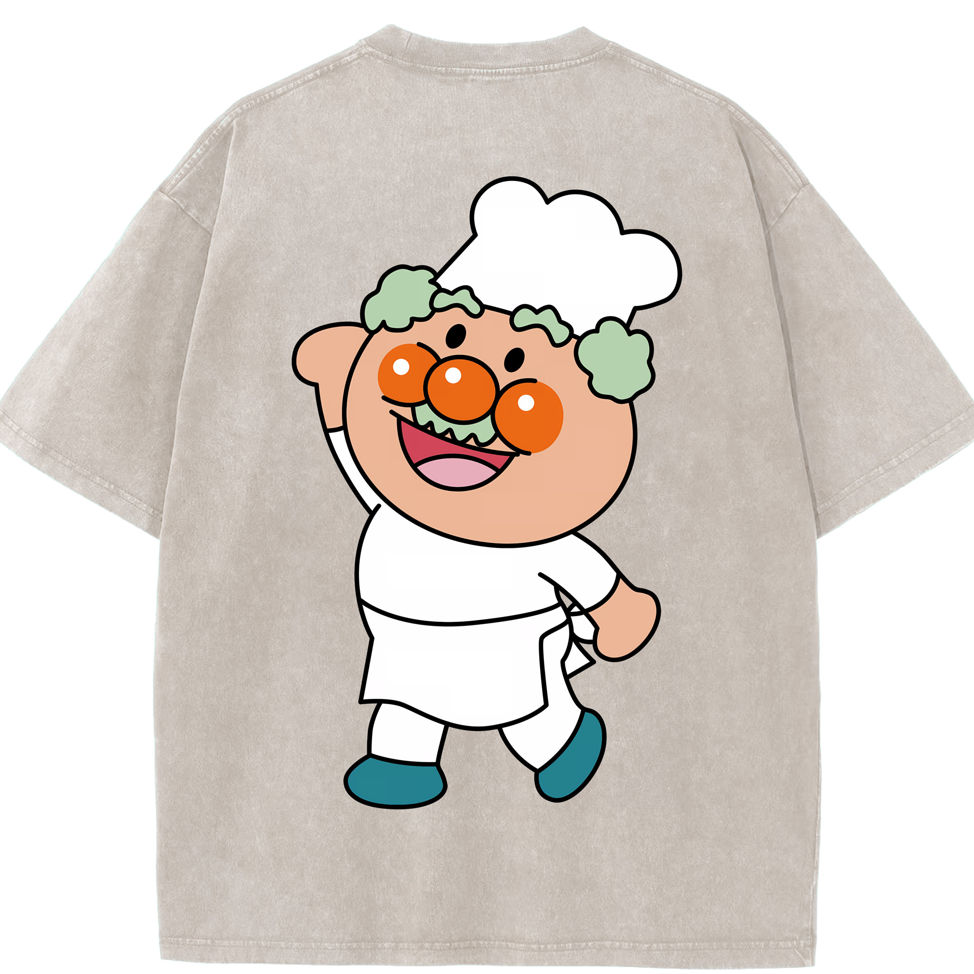 （画像用） アンパンマン Anpanman 綿100% ヴィンテージ風 半袖Tシャツ（背面プリント）