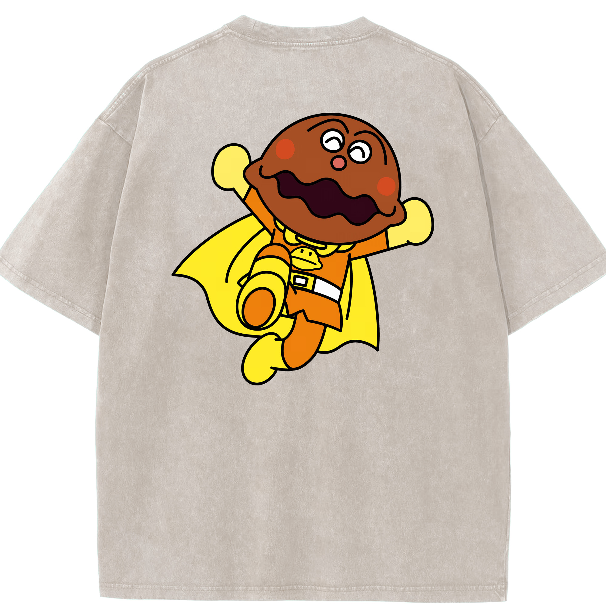 （画像用） アンパンマン Anpanman 綿100% ヴィンテージ風 半袖Tシャツ（背面プリント）