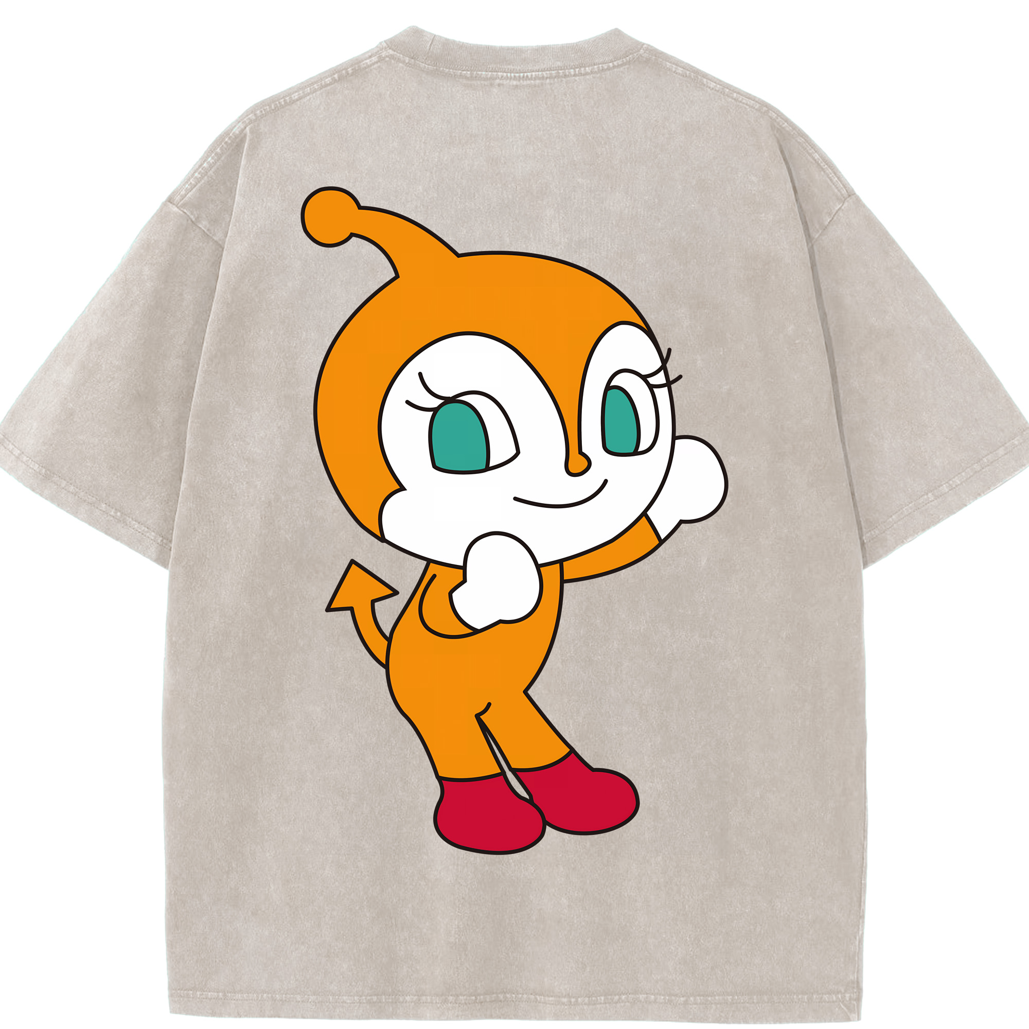 （画像用） アンパンマン Anpanman 綿100% ヴィンテージ風 半袖Tシャツ（背面プリント）