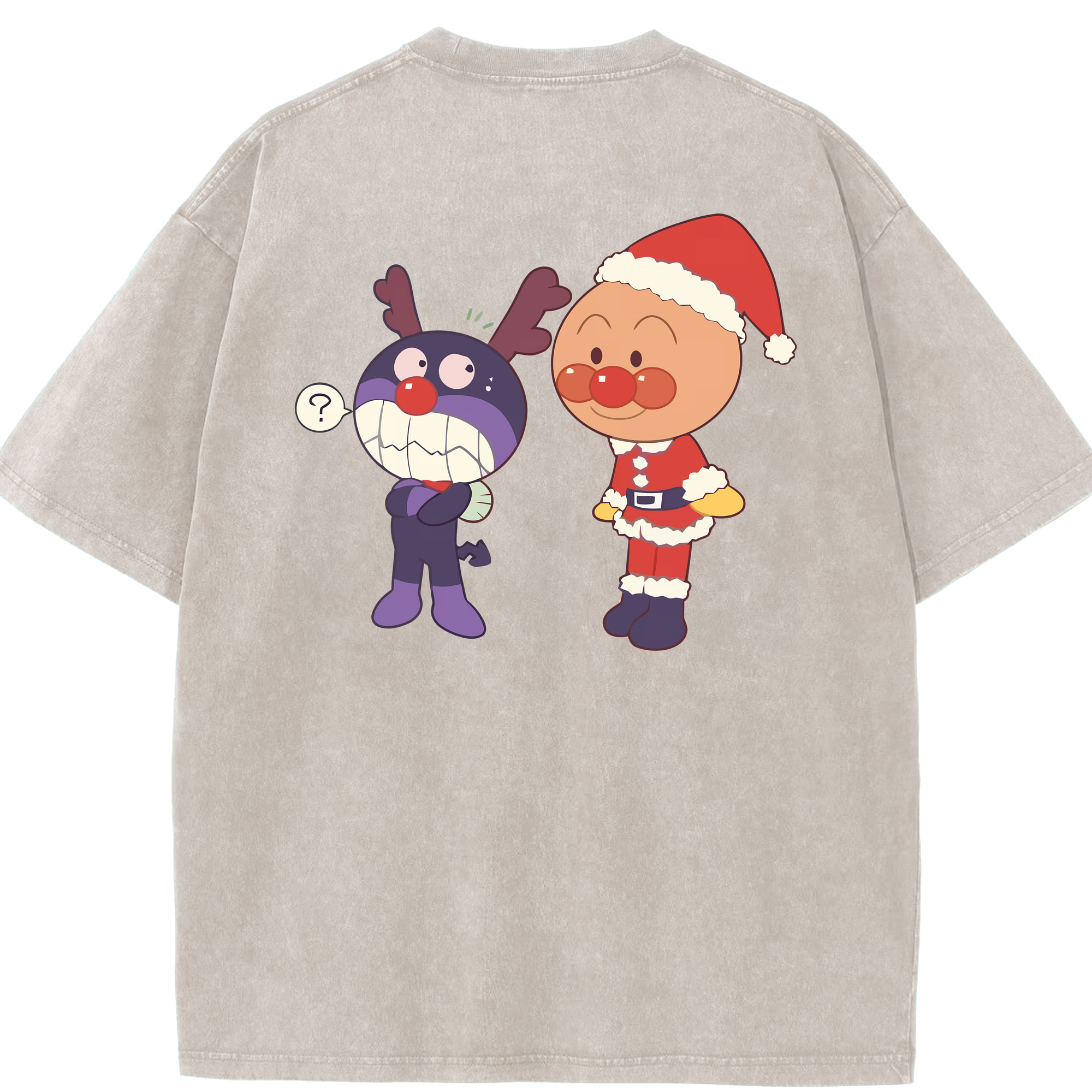 （画像用） アンパンマン Anpanman 綿100% ヴィンテージ風 半袖Tシャツ（背面プリント）