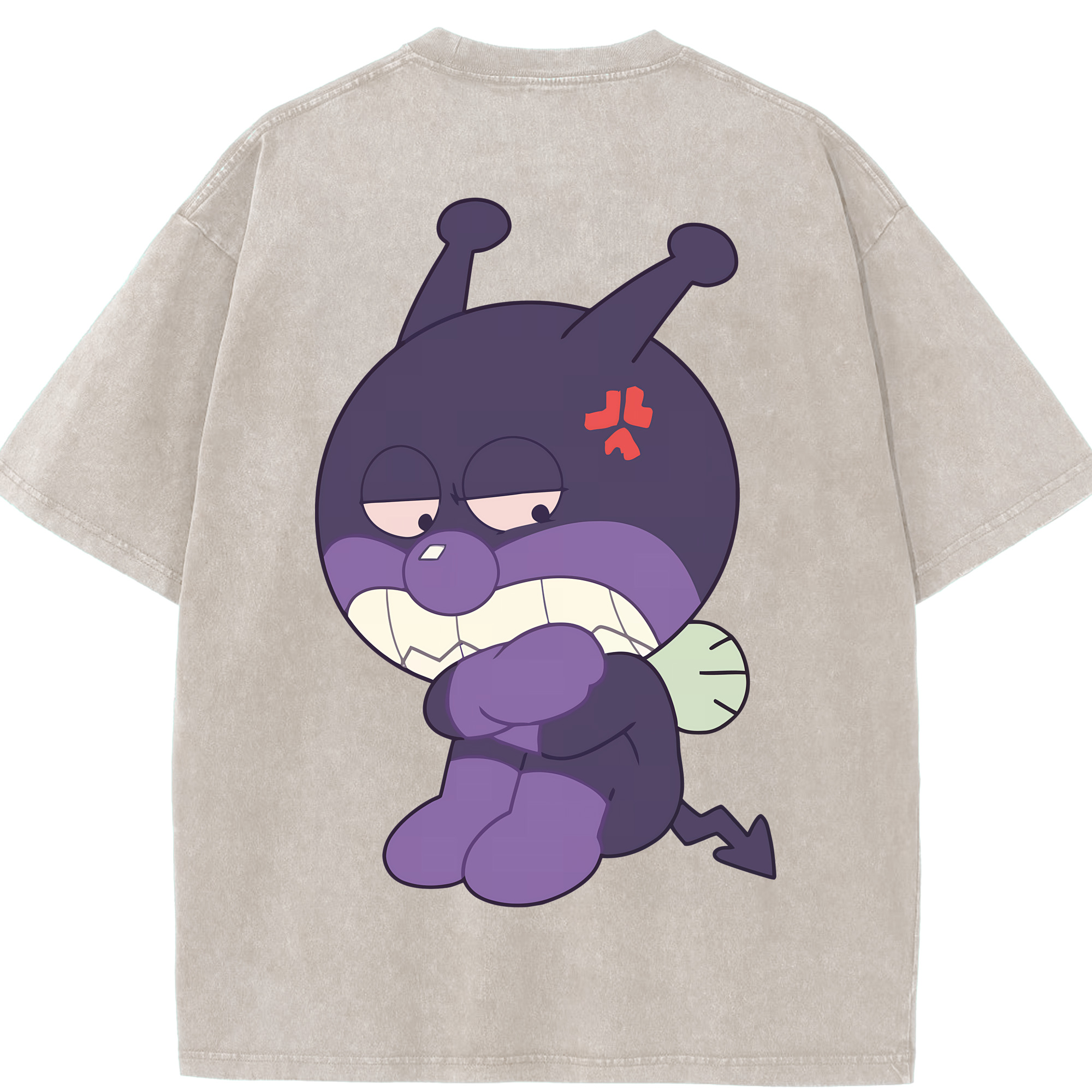 （画像用） アンパンマン Anpanman 綿100% ヴィンテージ風 半袖Tシャツ（背面プリント）