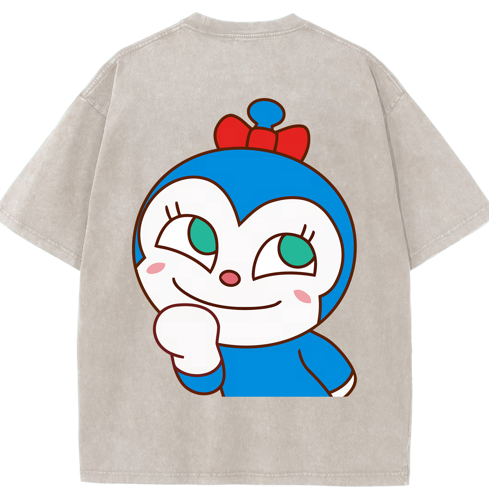 （画像用） アンパンマン Anpanman 綿100% ヴィンテージ風 半袖Tシャツ（背面プリント）