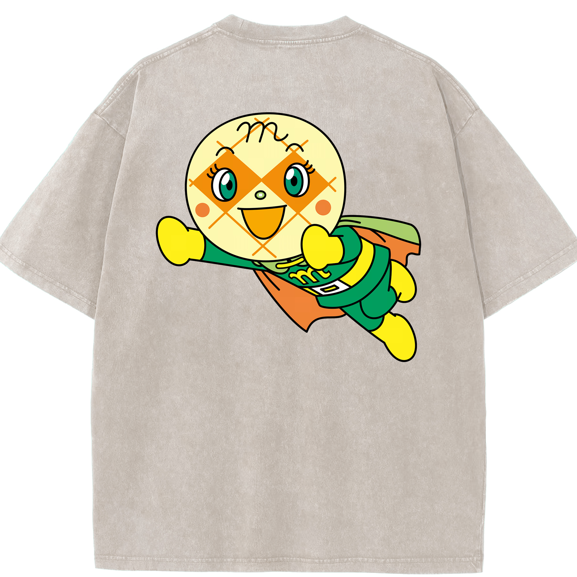 （画像用） アンパンマン Anpanman 綿100% ヴィンテージ風 半袖Tシャツ（背面プリント）