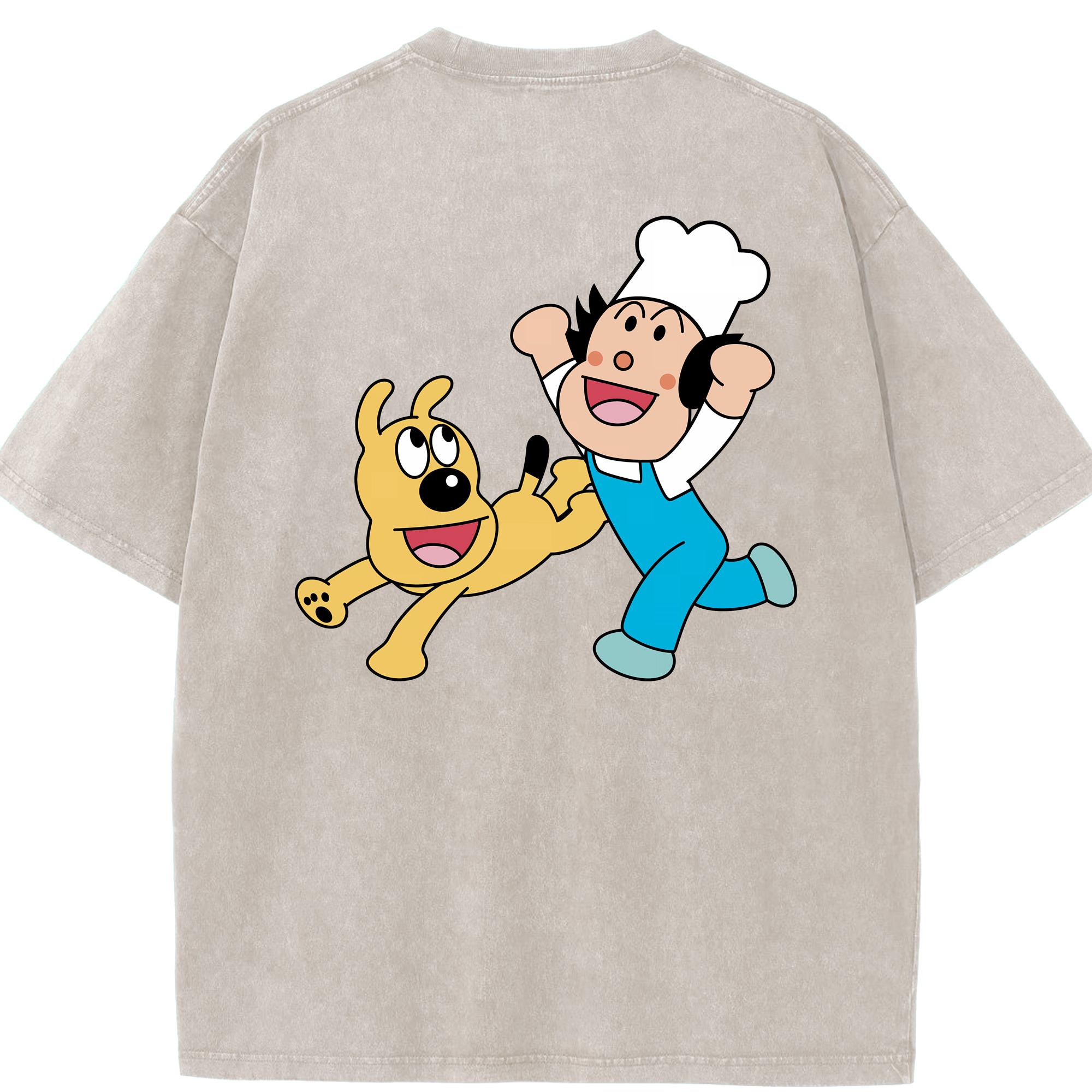 （画像用） アンパンマン Anpanman 綿100% ヴィンテージ風 半袖Tシャツ（背面プリント）